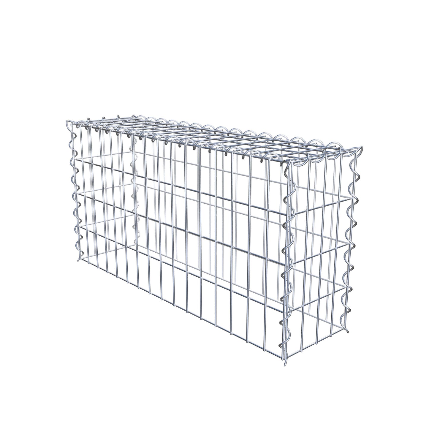 Extra gabion typ 3 80 cm x 40 cm x 20 cm (L x H x D), maskstorlek 5 cm x 10 cm, spiral