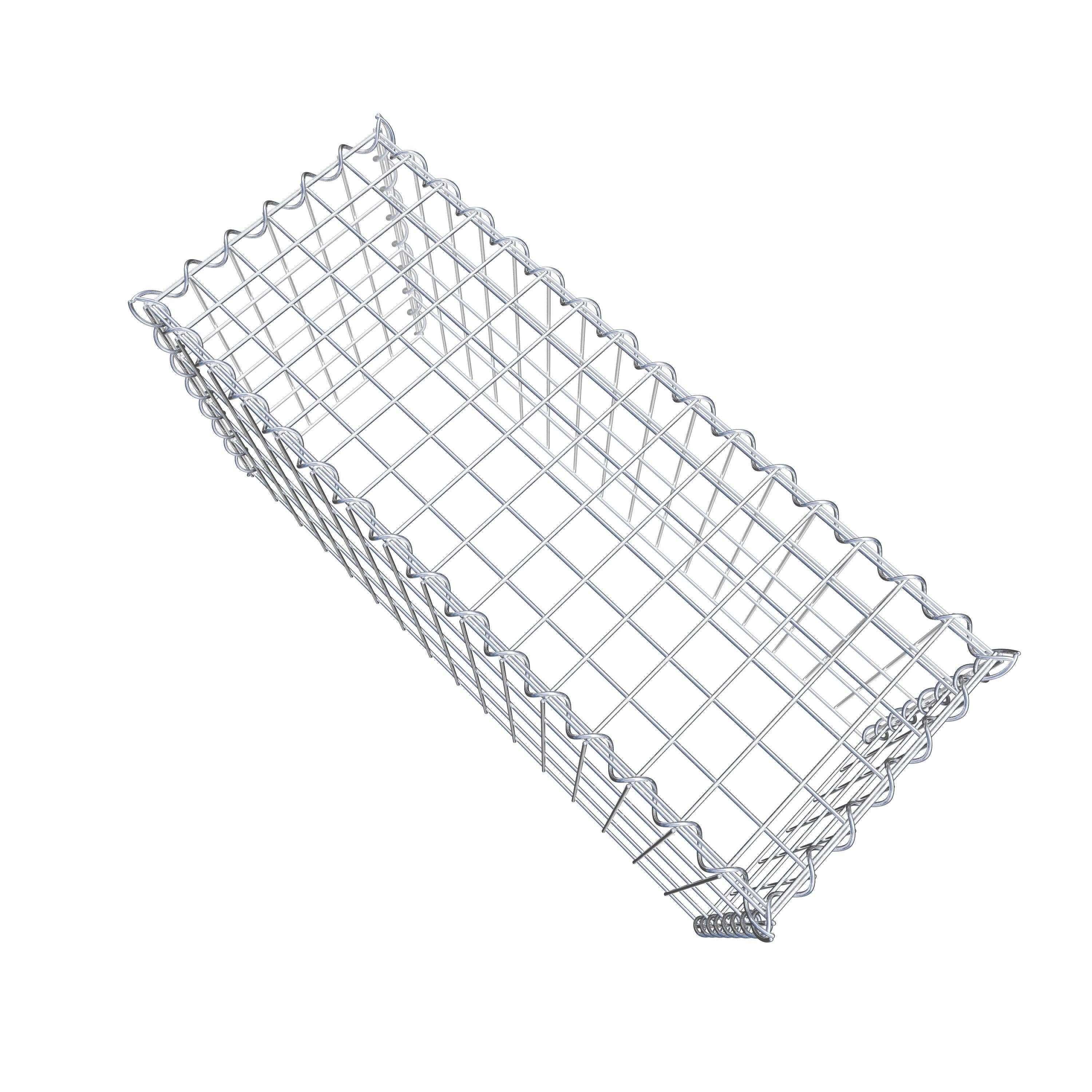 Opvokset gabion type 3 80 cm x 40 cm x 30 cm (L x H x D), maskestørrelse 5 cm x 10 cm, spiral