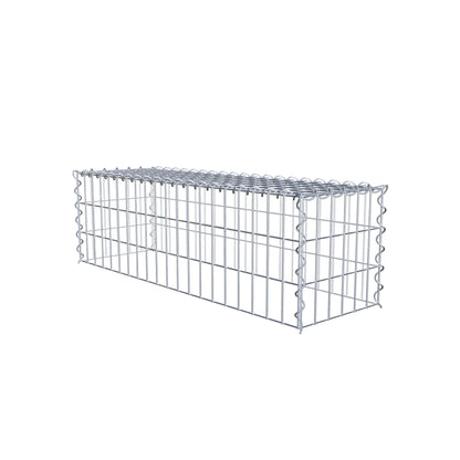 Påväxt gabion typ 3 100 cm x 30 cm x 30 cm (L x H x D), maskstorlek 5 cm x 10 cm, spiral