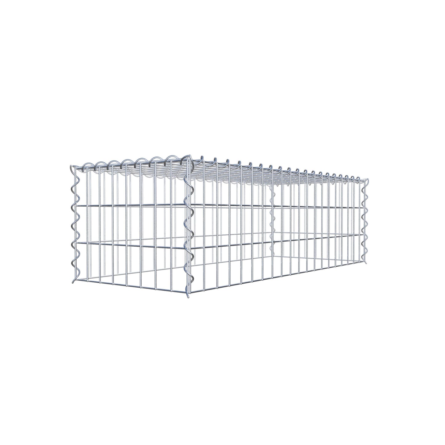 Aangegroeide schanskorf type 3 100 cm x 30 cm x 40 cm (L x H x D), maaswijdte 5 cm x 10 cm, spiraal