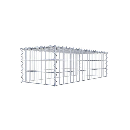 Aangegroeide schanskorf type 3 100 cm x 30 cm x 40 cm (L x H x D), maaswijdte 5 cm x 10 cm, spiraal