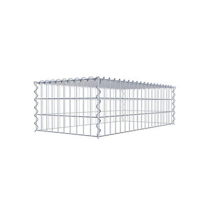 Gabião Tipo 3 100 cm x 30 cm x 50 cm (C x A x P), malhagem 5 cm x 10 cm, espiral