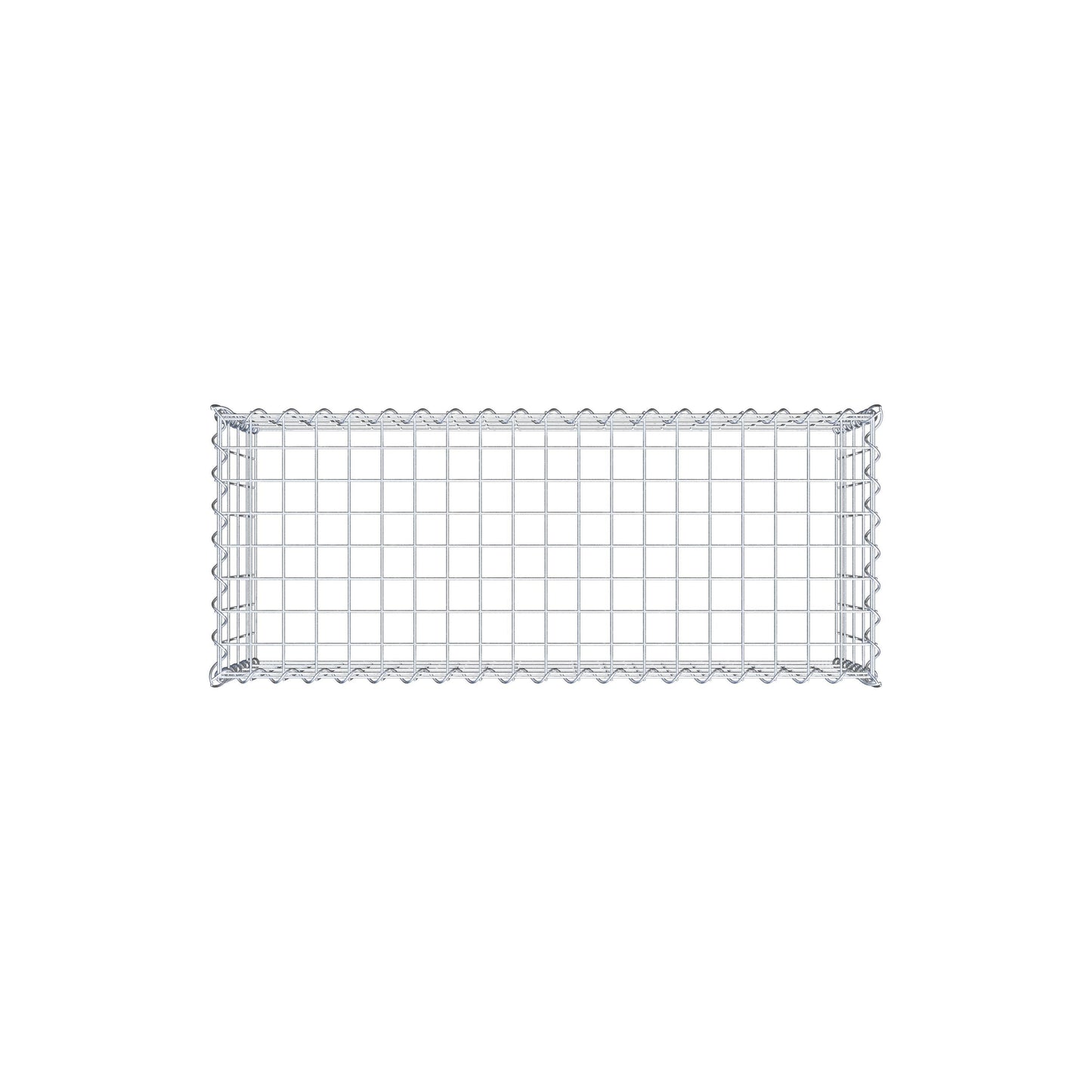 Gabion rapporté type 3 100 cm x 40 cm x 40 cm (L x H x P), mailles 5 cm x 10 cm, spirale