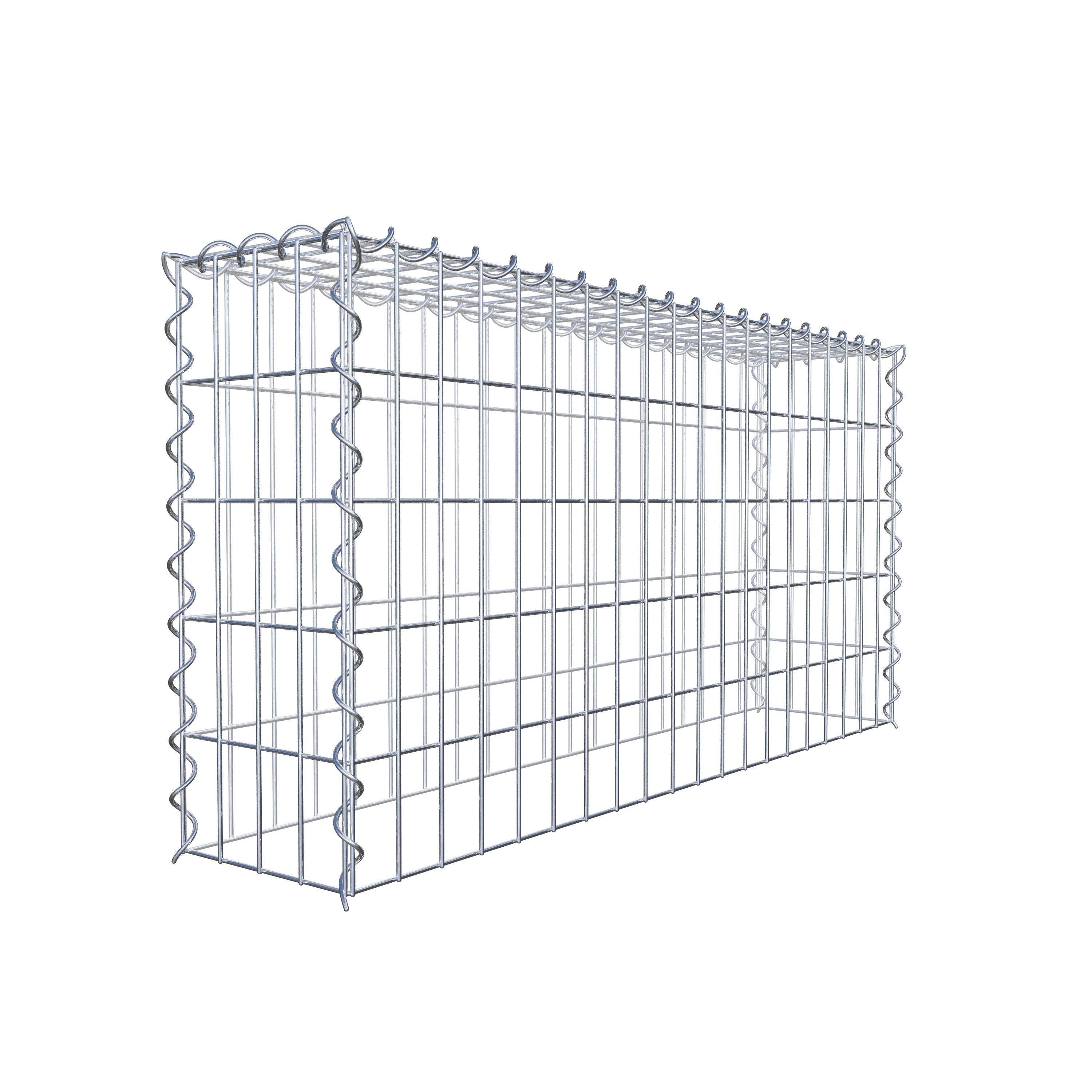 Grown-on gabion type 3 100 cm x 50 cm x 20 cm (L x H x D), mesh size 5 cm x 10 cm, spiral