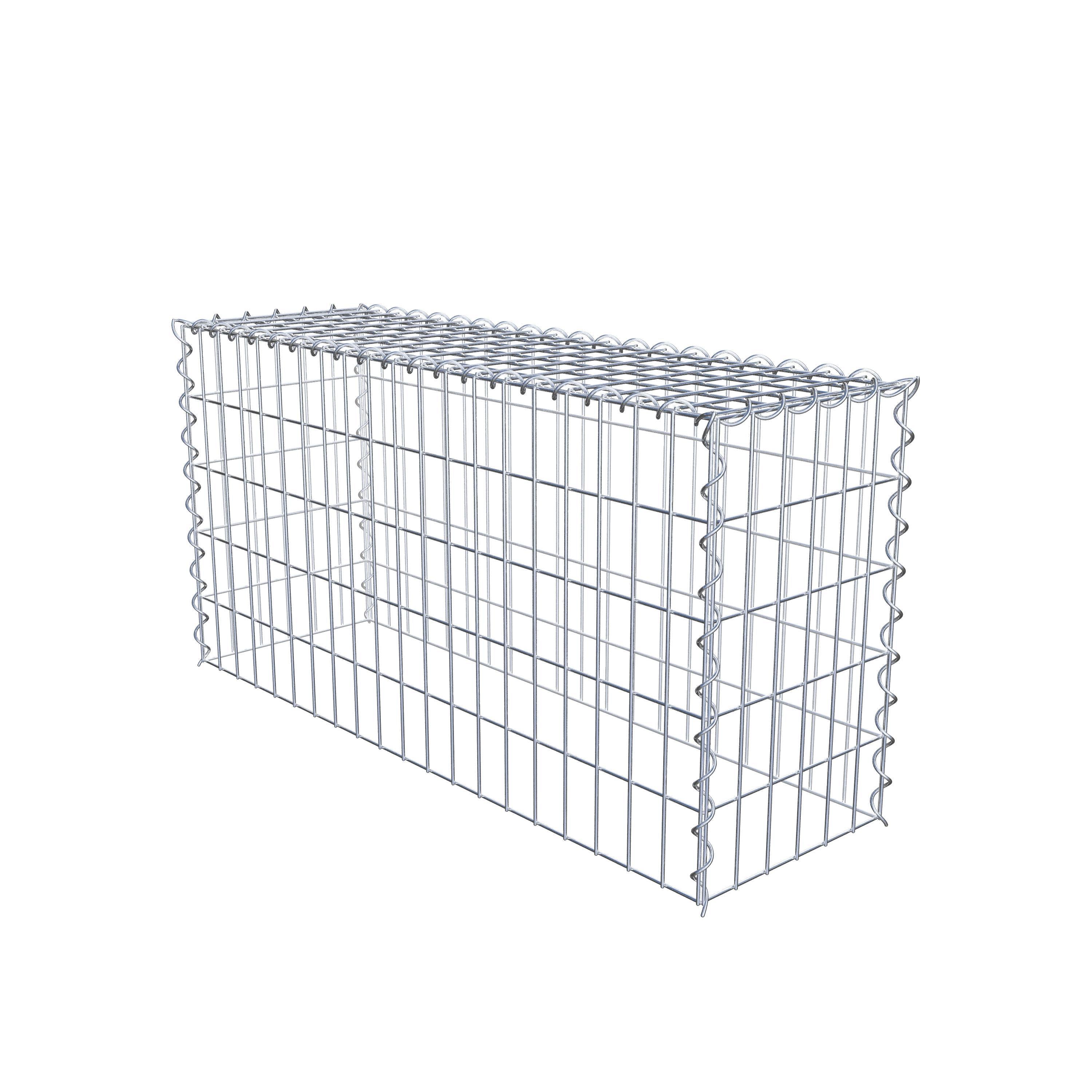 Opvokset gabion type 3 100 cm x 50 cm x 30 cm (L x H x D), maskestørrelse 5 cm x 10 cm, spiral