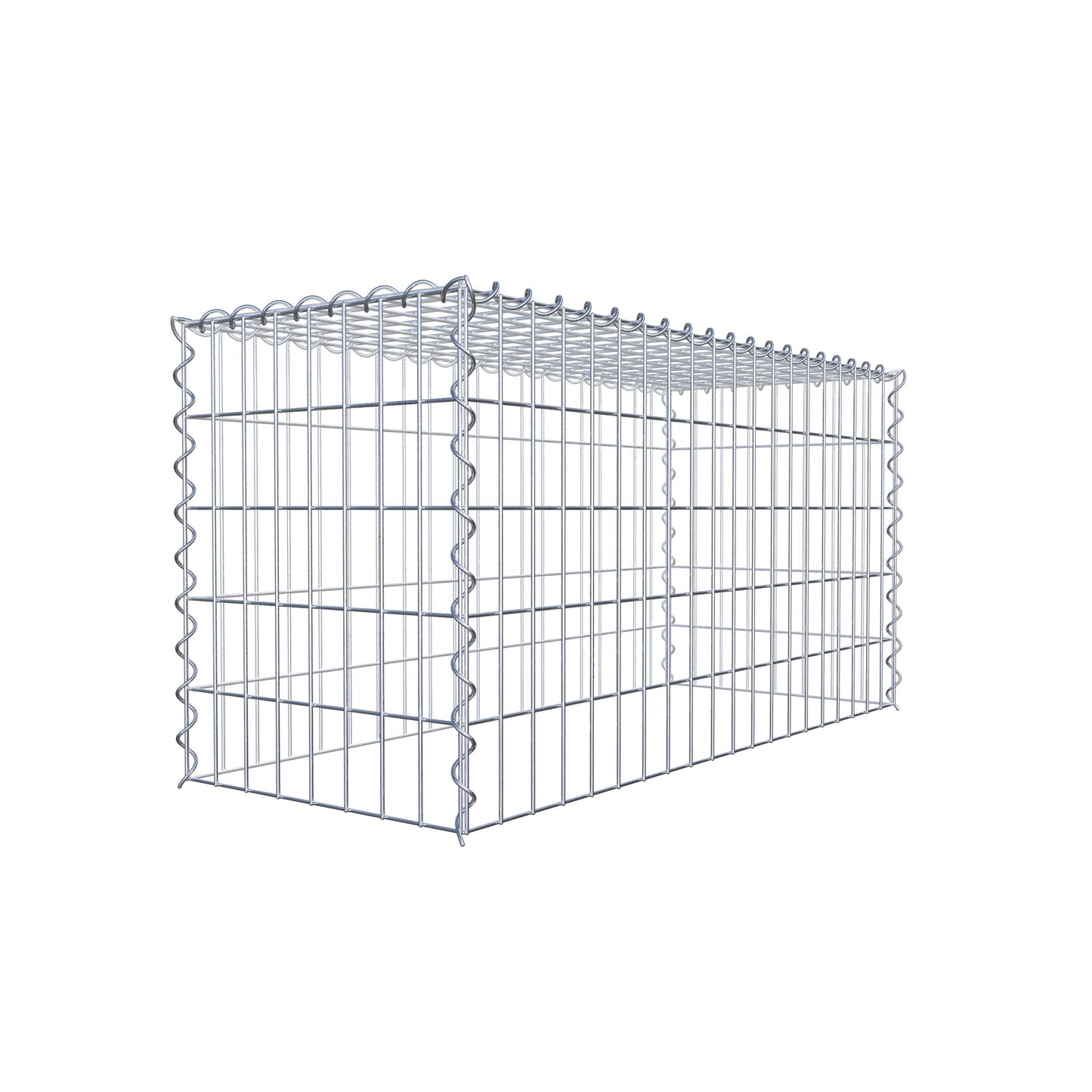 Opvokset gabion type 3 100 cm x 50 cm x 40 cm (L x H x D), maskestørrelse 5 cm x 10 cm, spiral