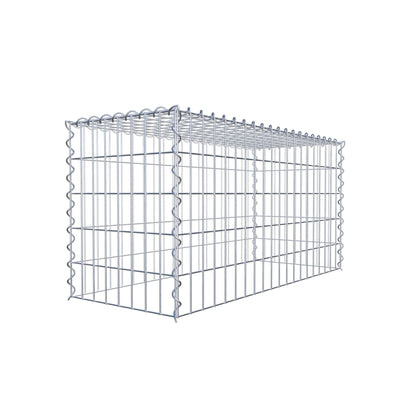 Opvokset gabion type 3 100 cm x 50 cm x 40 cm (L x H x D), maskestørrelse 5 cm x 10 cm, spiral