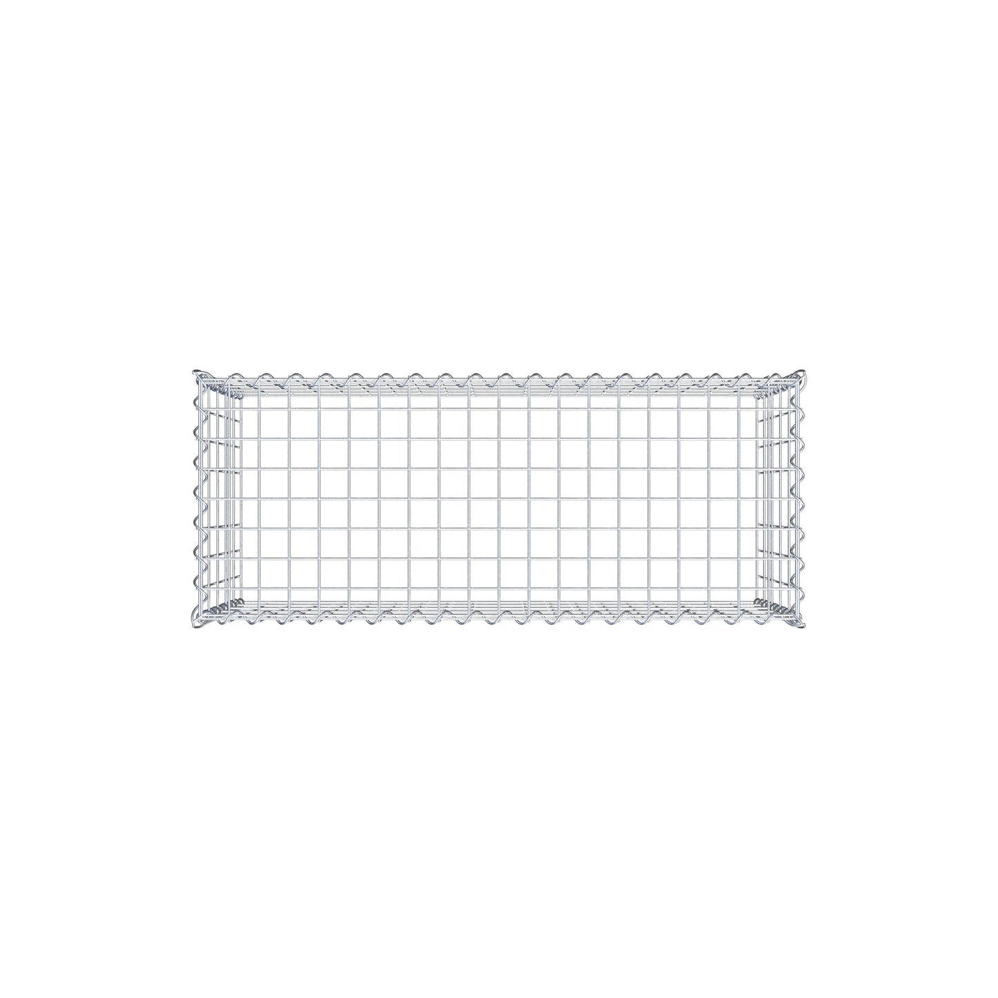 Opvokset gabion type 3 100 cm x 50 cm x 40 cm (L x H x D), maskestørrelse 5 cm x 10 cm, spiral