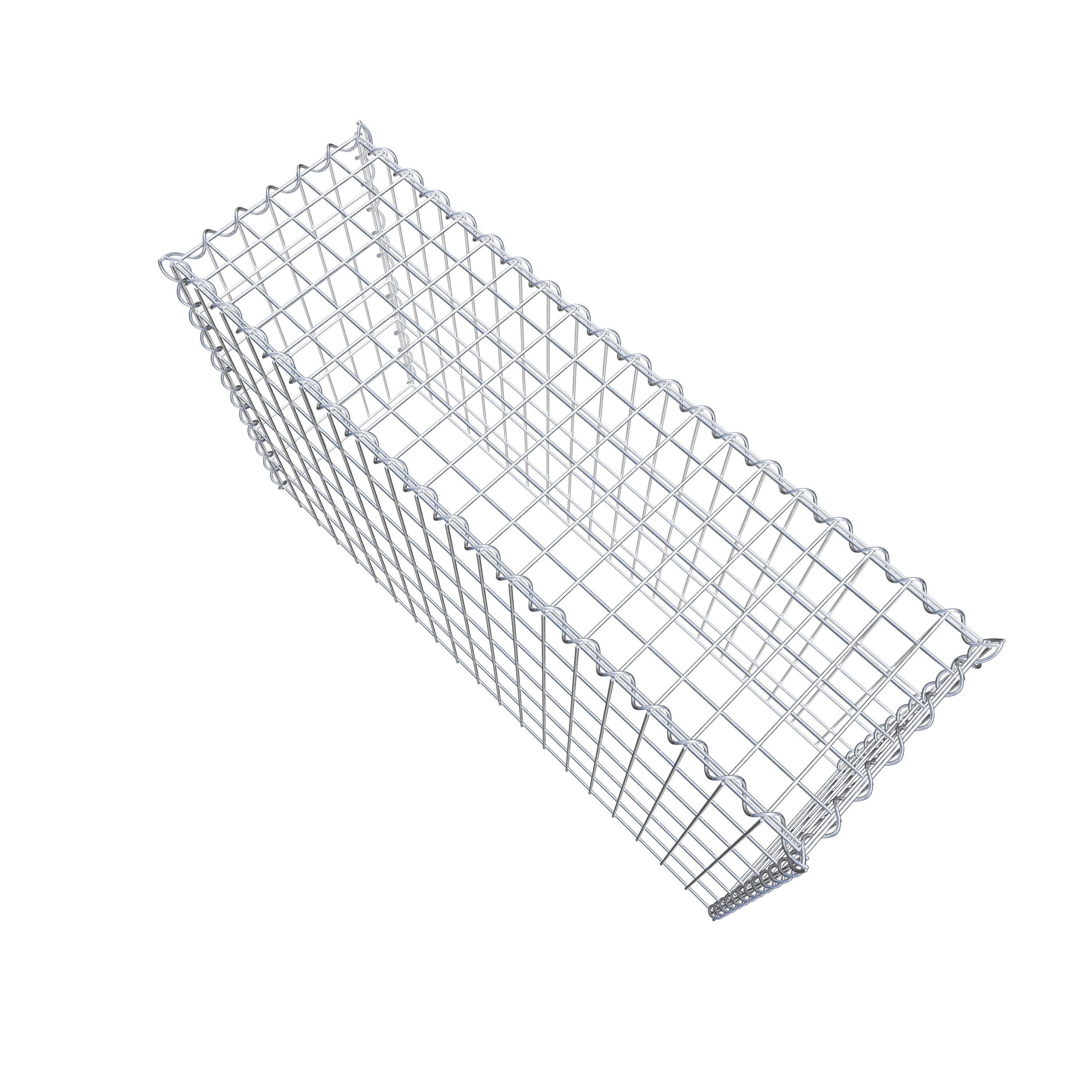 Opvokset gabion type 3 100 cm x 60 cm x 30 cm (L x H x D), maskestørrelse 5 cm x 10 cm, spiral