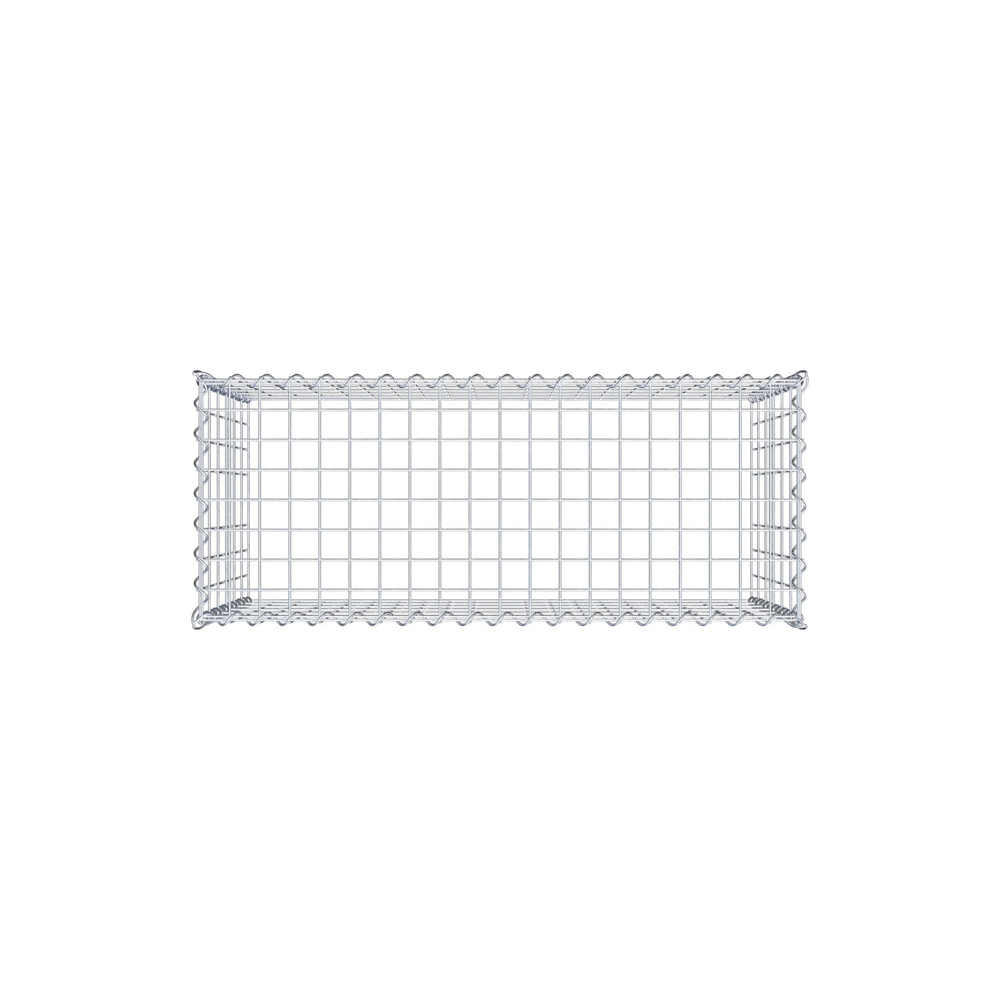 Opvokset gabion type 3 100 cm x 60 cm x 40 cm (L x H x D), maskestørrelse 5 cm x 10 cm, spiral