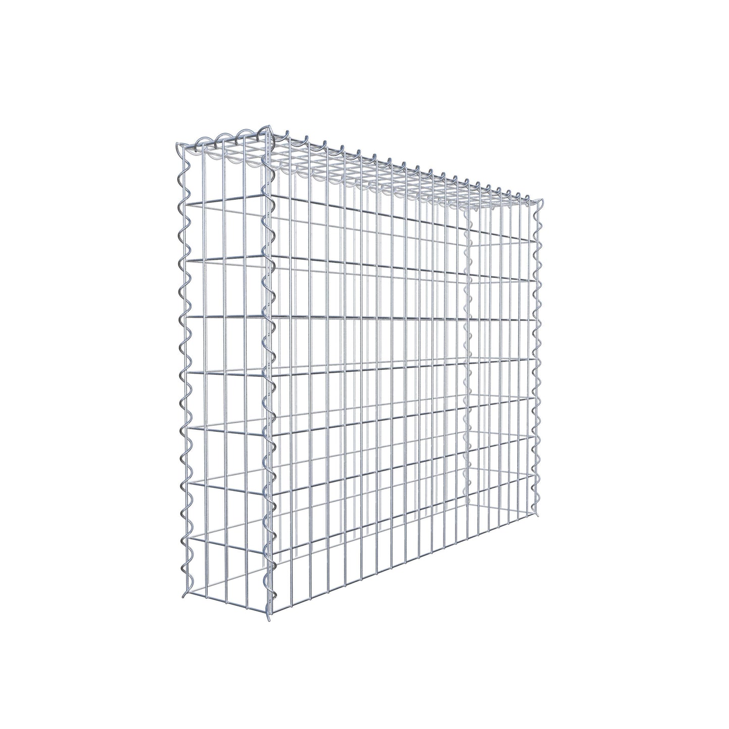 Gabion rapporté type 3 100 cm x 80 cm x 20 cm (L x H x P), mailles 5 cm x 10 cm, spirale