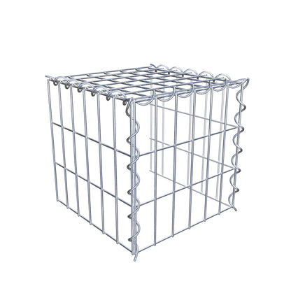 Grown-on gabion type 4 30 cm x 30 cm x 30 cm (L x H x D), mesh size 5 cm x 10 cm, spiral