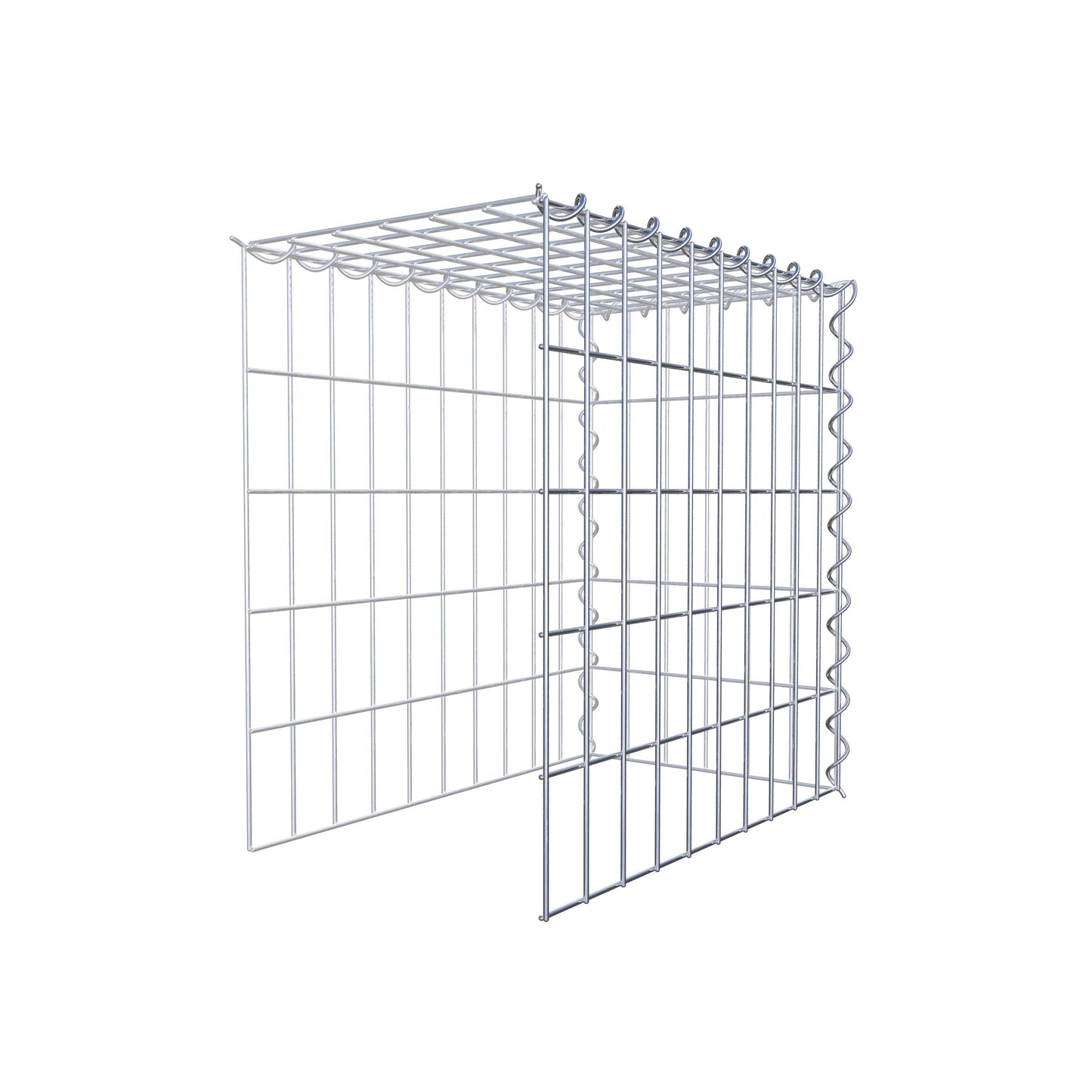 Opvokset gabion type 4 50 cm x 50 cm x 30 cm (L x H x D), maskestørrelse 5 cm x 10 cm, spiral