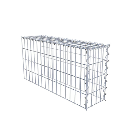 Mounted gabion type 4 80 cm x 40 cm x 20 cm (L x H x D), mesh size 5 cm x 10 cm, spiral
