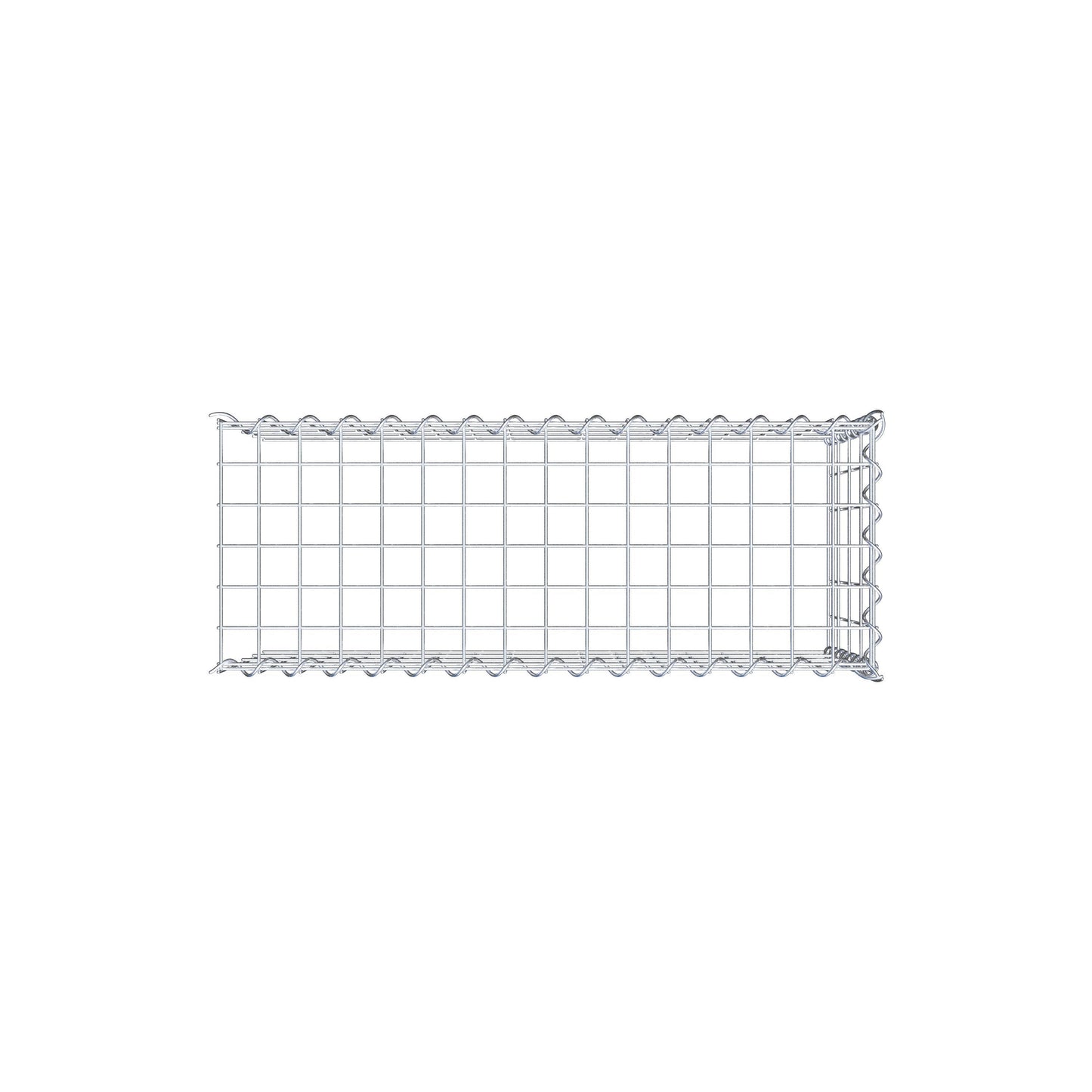 Mounted gabion type 4 80 cm x 40 cm x 30 cm (L x H x D), mesh size 5 cm x 10 cm, spiral