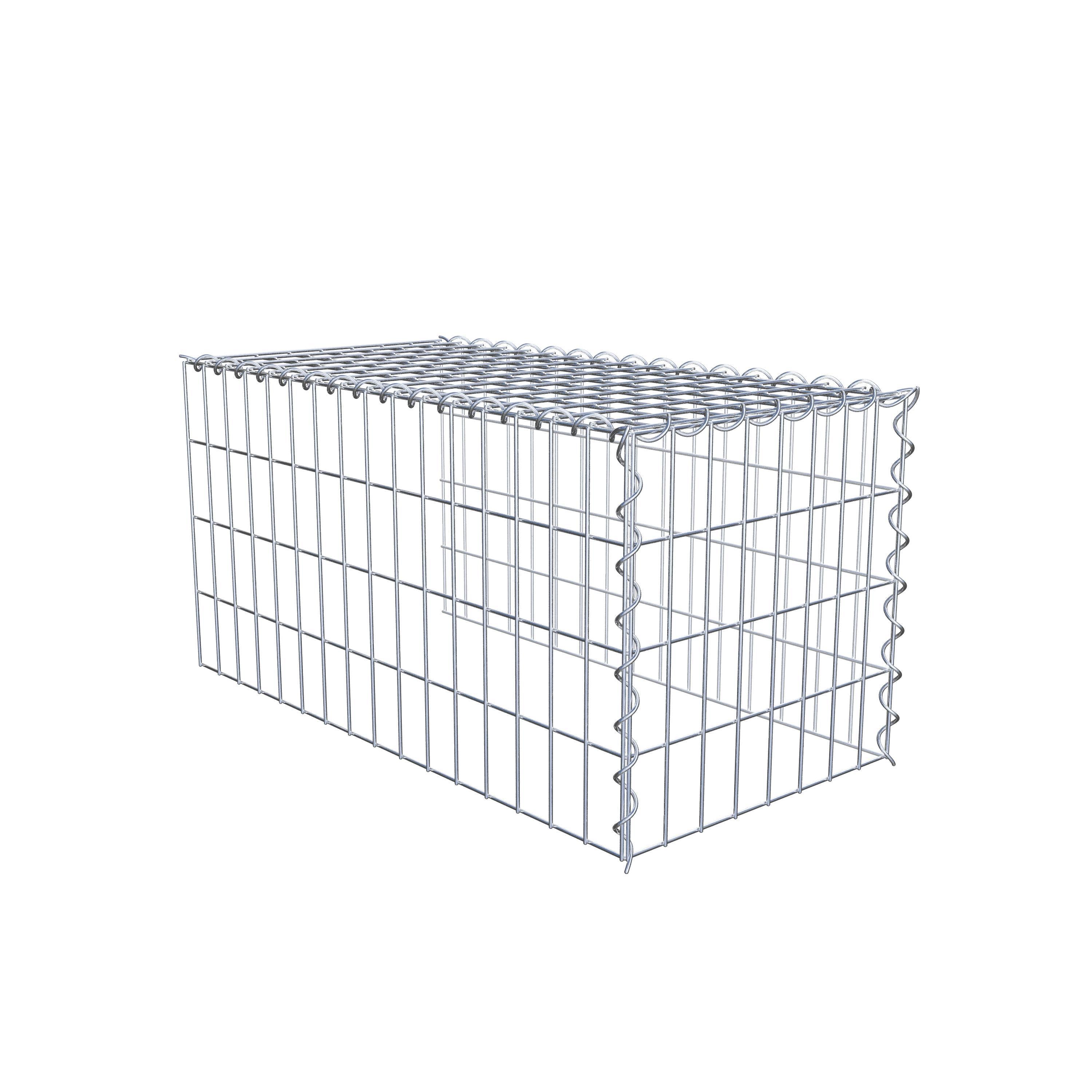 Grown-on gabion type 4 80 cm x 40 cm x 40 cm (L x H x D), mesh size 5 cm x 10 cm, spiral