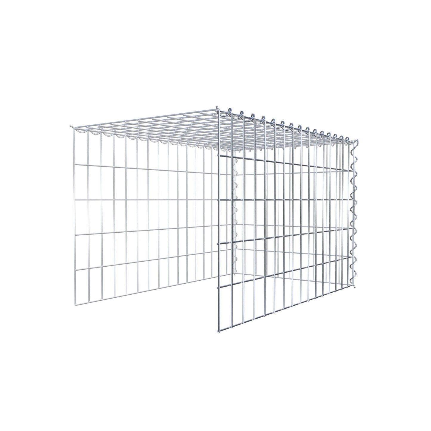 Gabbione aggiuntivo tipo 4 80 cm x 50 cm x 50 cm (L x H x P), dimensione maglia 5 cm x 10 cm, a spirale