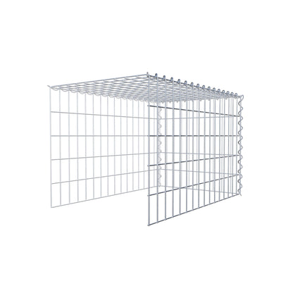 Gabbione aggiuntivo tipo 4 80 cm x 50 cm x 50 cm (L x H x P), dimensione maglia 5 cm x 10 cm, a spirale