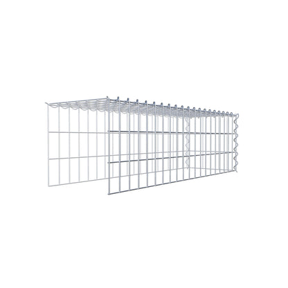 Grown-on gabion type 4 100 cm x 30 cm x 30 cm (L x H x D), mesh size 5 cm x 10 cm, spiral