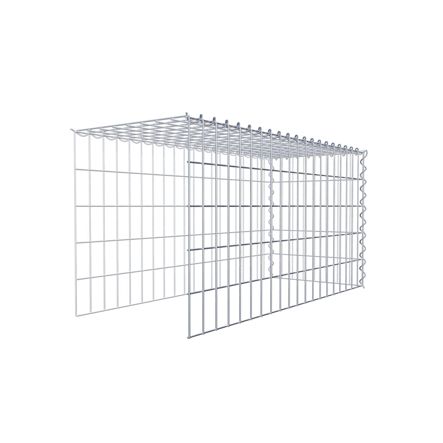 Gavión complementario tipo 4 100 cm x 50 cm x 40 cm (L x A x P), malla 5 cm x 10 cm, espiral