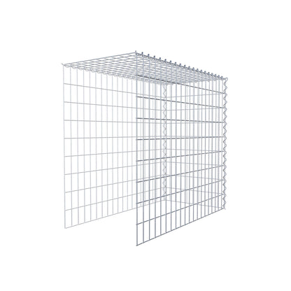 Gabbione aggiuntivo tipo 4 100 cm x 90 cm x 50 cm (L x H x P), maglia 5 cm x 10 cm, spirale