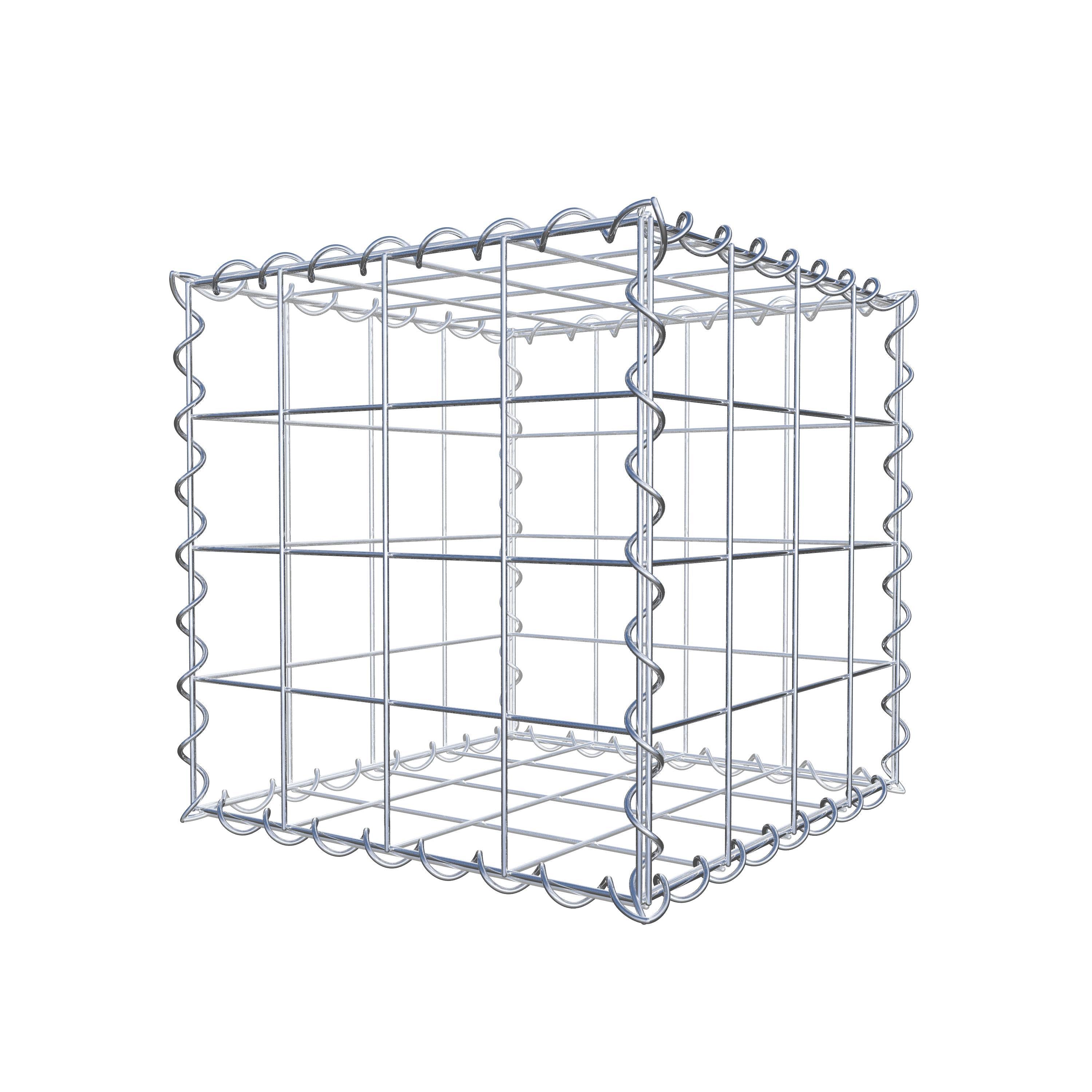 Gabion 40 cm x 40 cm x 40 cm (L x H x D), maskestørrelse 10 cm x 10 cm, spiral