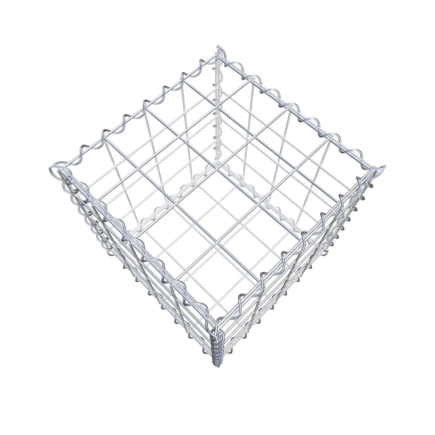 Gavión 40 cm x 40 cm x 40 cm (L x A x P), luz de malla 10 cm x 10 cm, en espiral