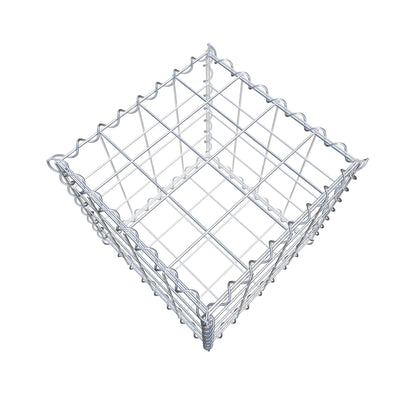 Gavión 40 cm x 40 cm x 40 cm (L x A x P), luz de malla 10 cm x 10 cm, en espiral