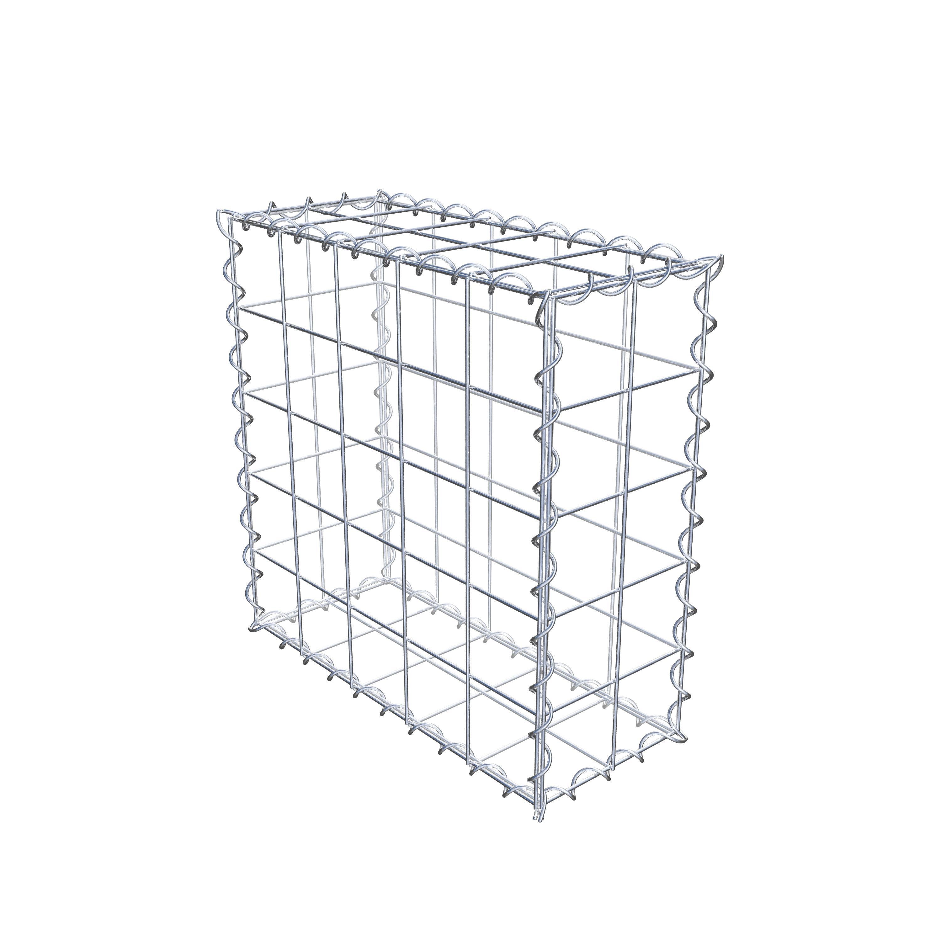 Gabione 50 cm x 50 cm x 20 cm (L x H x T), Maschenweite 10 cm x 10 cm, Spirale