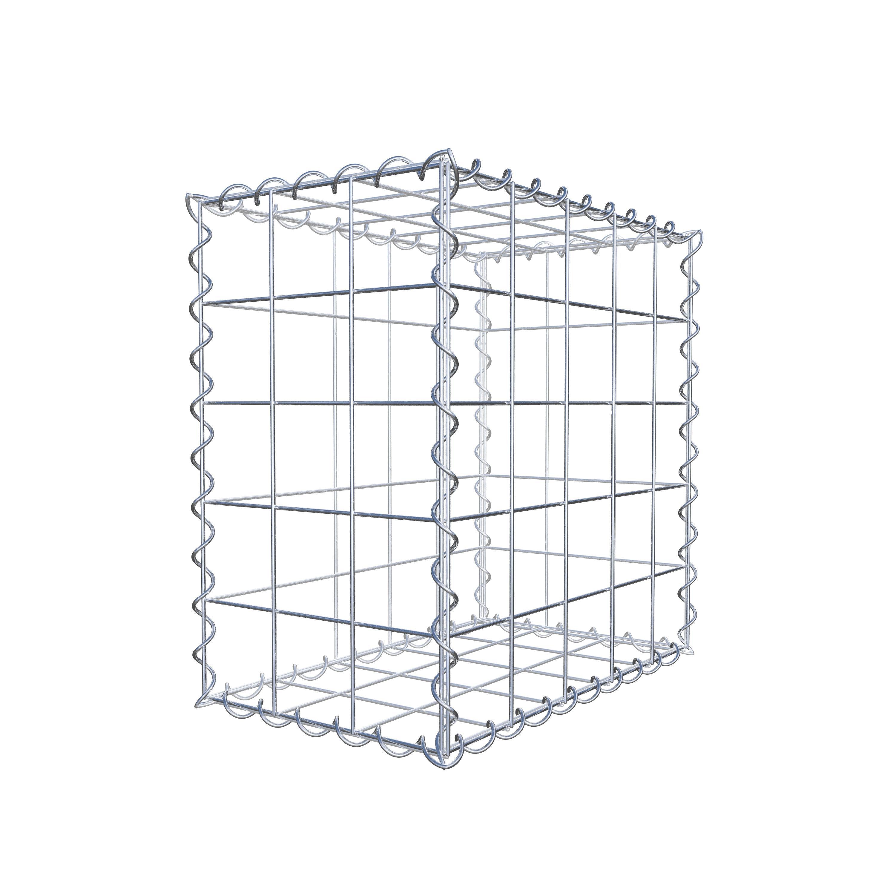 Gabione 50 cm x 50 cm x 30 cm (L x H x T), Maschenweite 10 cm x 10 cm, Spirale