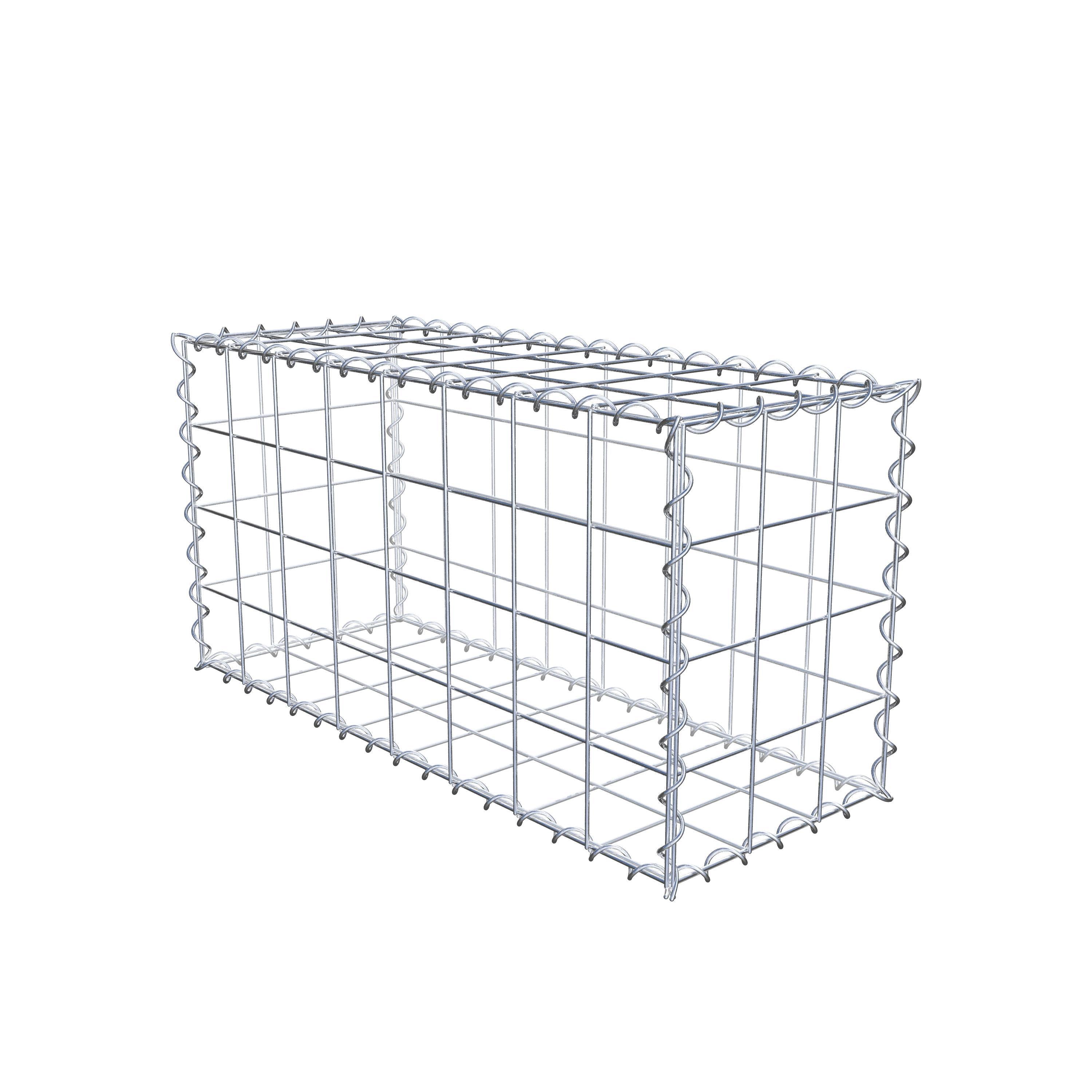 Gabion 80 cm x 40 cm x 30 cm (L x H x D), maskestørrelse 10 cm x 10 cm, spiral