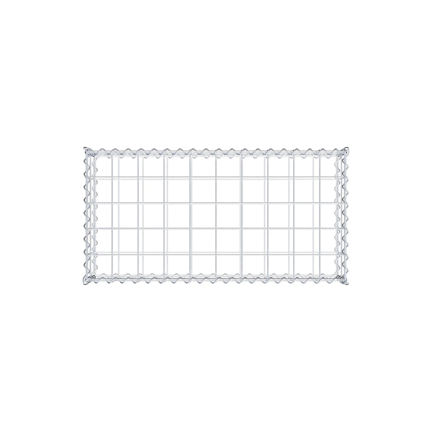 Gabion 100 cm x 20 cm x 50 cm (L x H x D), maskstorlek 10 cm x 10 cm, spiral