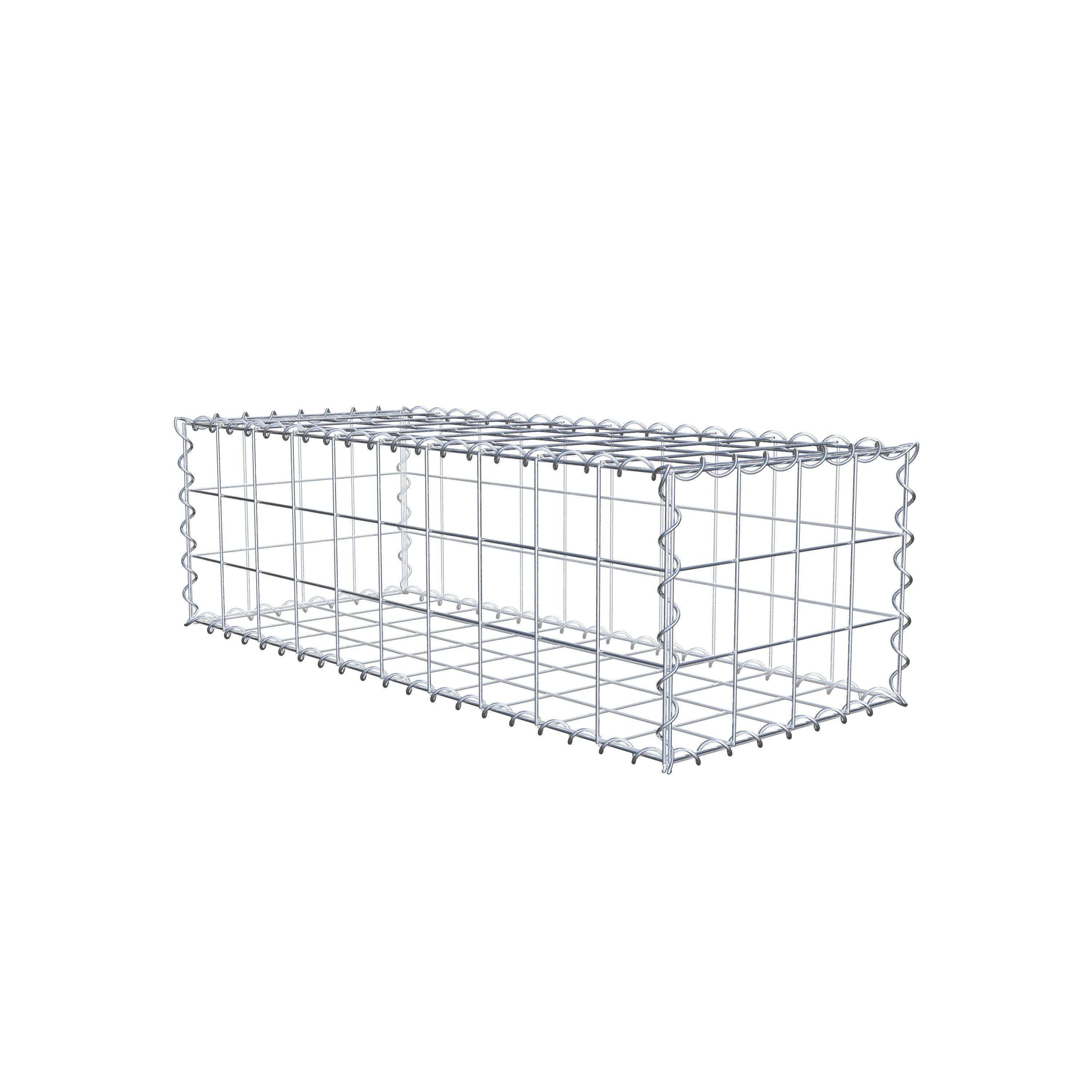 Gabion 100 cm x 30 cm x 40 cm (L x H x D), maskestørrelse 10 cm x 10 cm, spiral