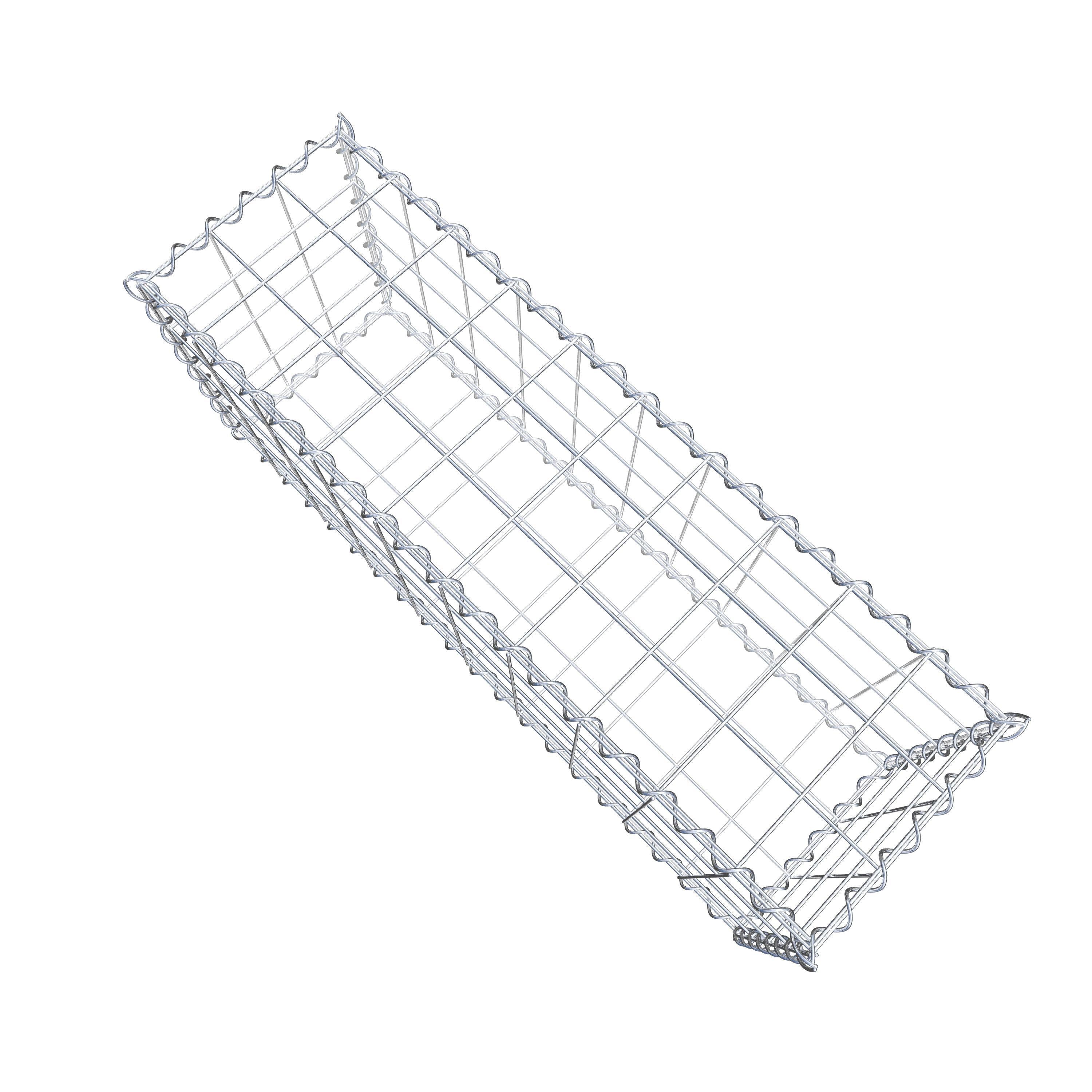 Gabion 100 cm x 40 cm x 30 cm (L x H x D), maskestørrelse 10 cm x 10 cm, spiral