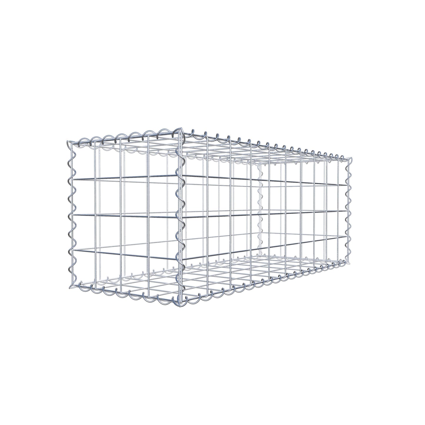 Gabion 100 cm x 40 cm x 40 cm (L x H x P), mailles 10 cm x 10 cm, spirale