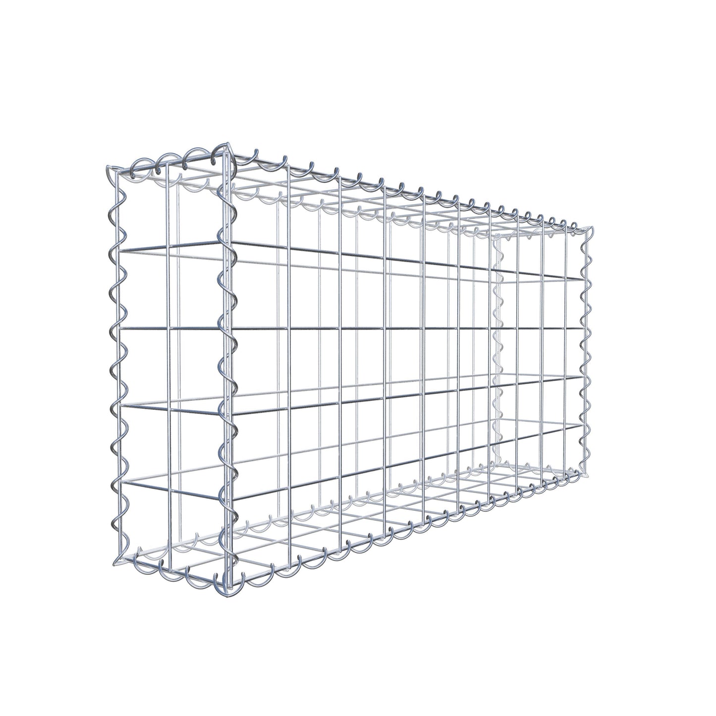 Gabion 100 cm x 50 cm x 20 cm (L x H x D), maskstorlek 10 cm x 10 cm, spiral