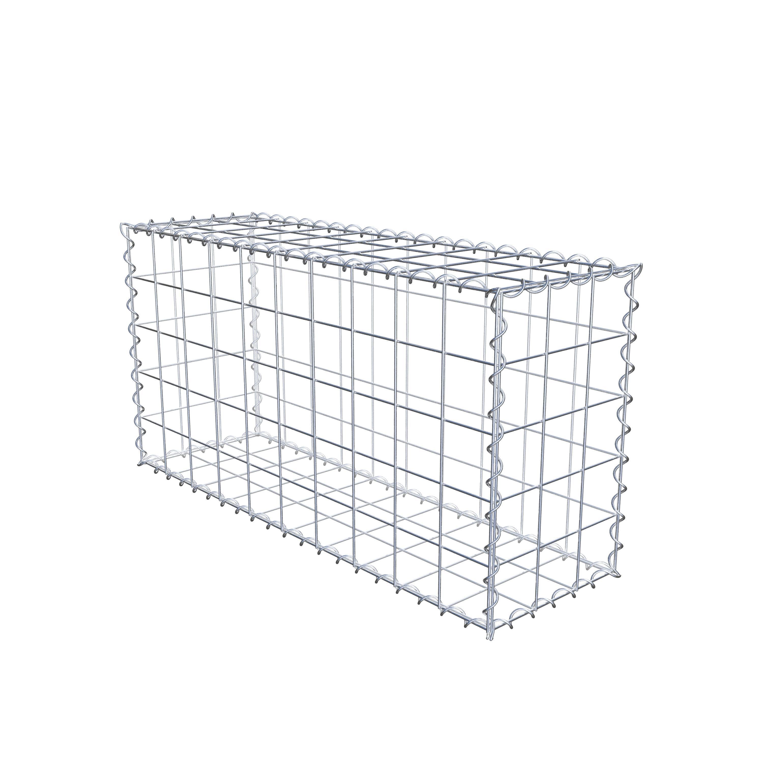 Gabion 100 cm x 50 cm x 30 cm (L x H x D), maskestørrelse 10 cm x 10 cm, spiral