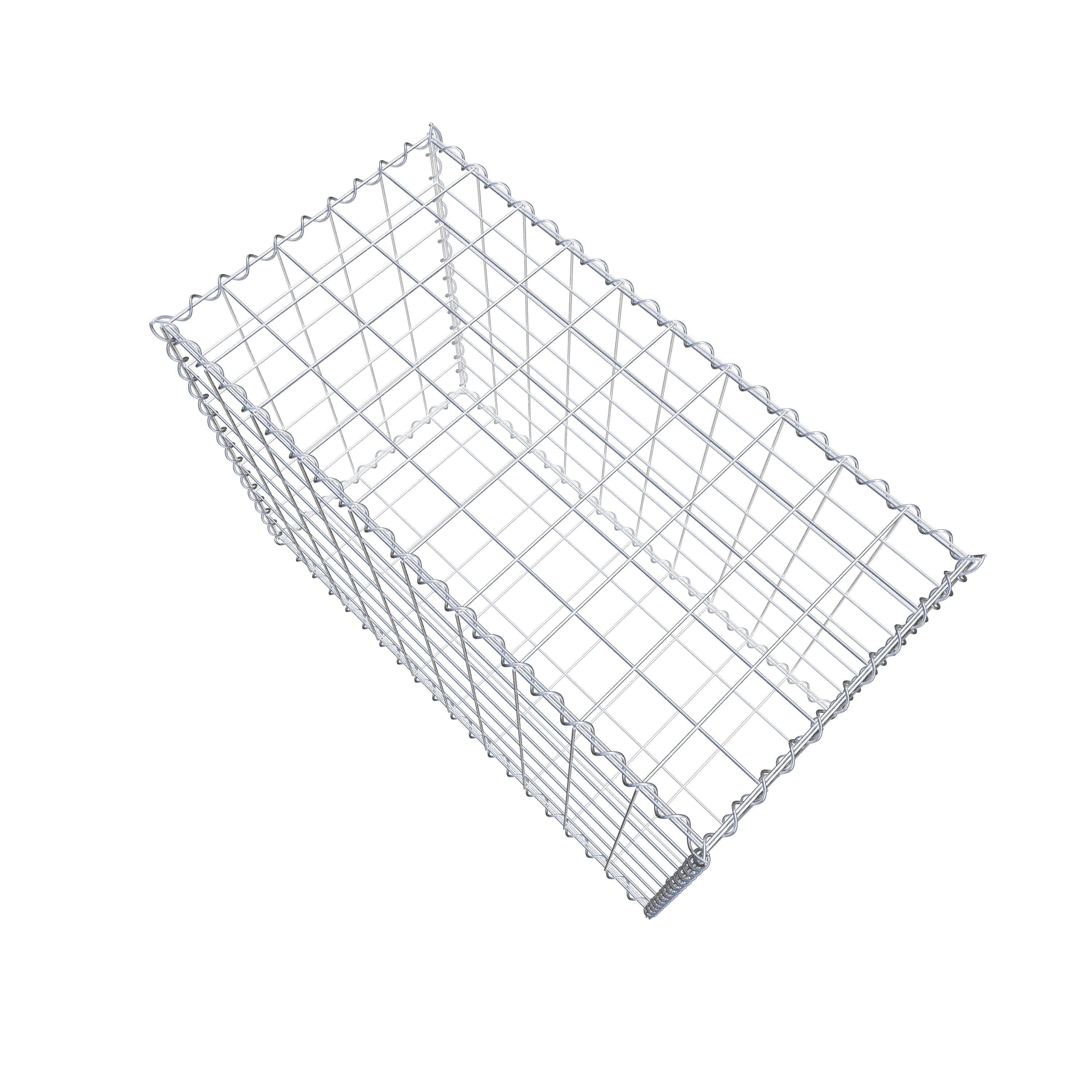 Gabion 100 cm x 70 cm x 50 cm (L x H x D), maskestørrelse 10 cm x 10 cm, spiral