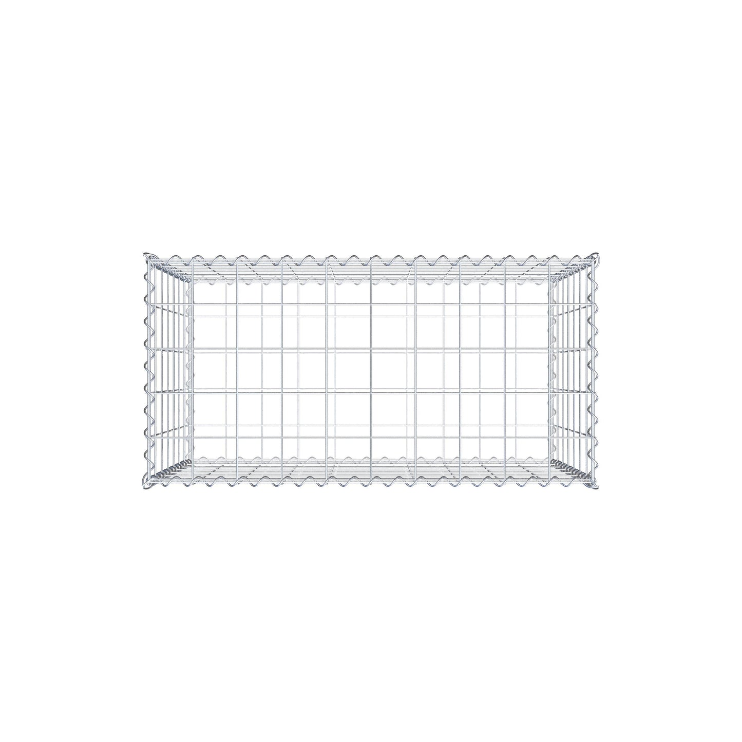 Gabbione 100 cm x 70 cm x 50 cm (L x H x P), maglia 10 cm x 10 cm, spirale