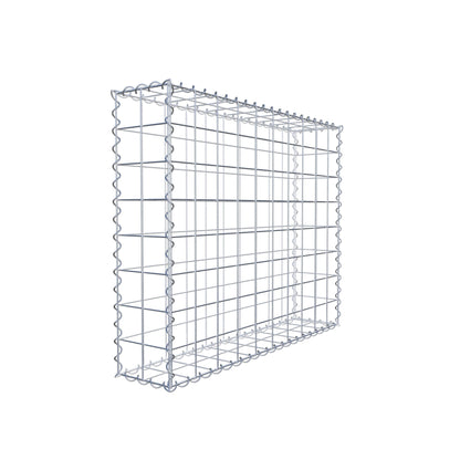 Gabion 100 cm x 80 cm x 20 cm (L x H x D), mesh size 10 cm x 10 cm, spiral