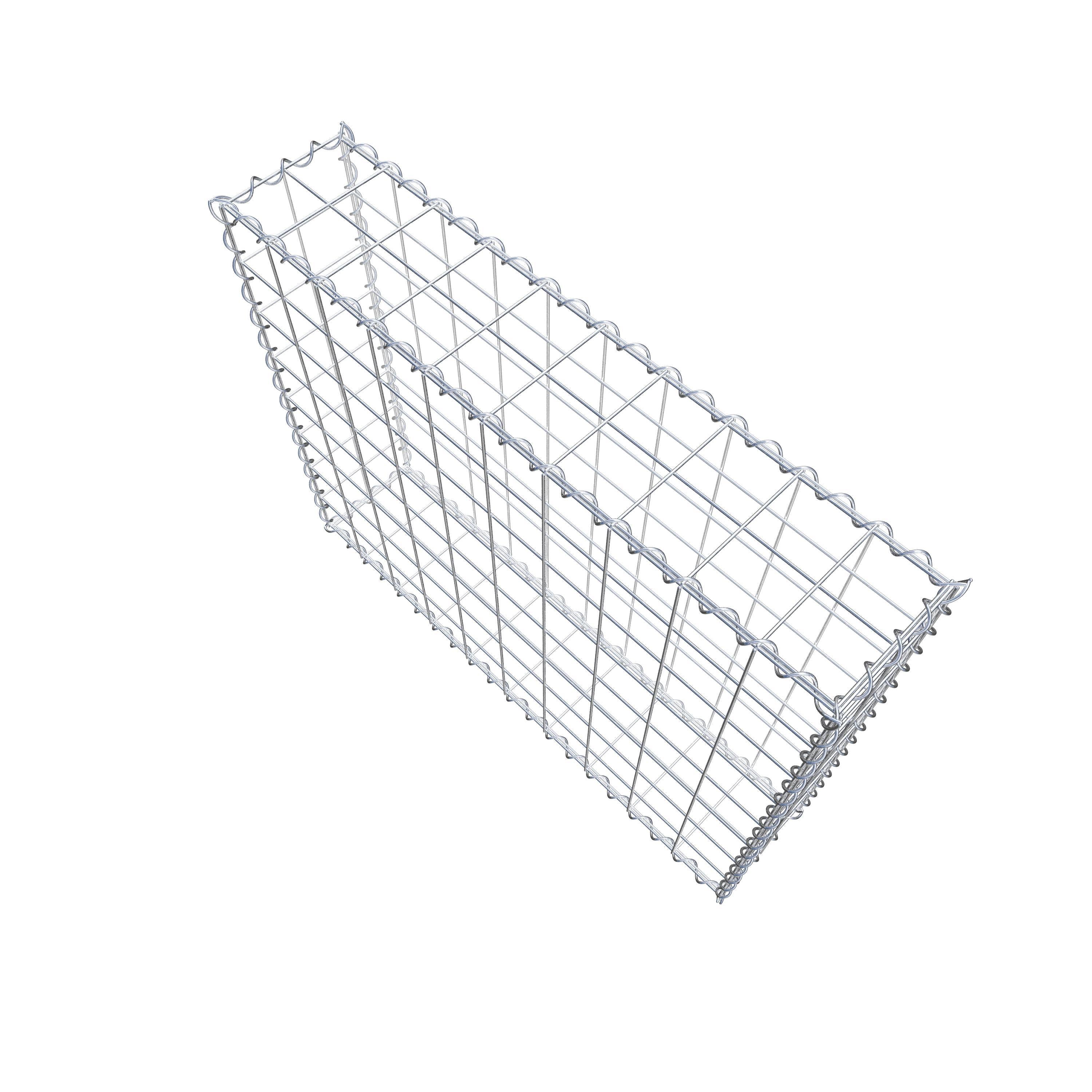 Gabion 100 cm x 80 cm x 20 cm (L x H x D), maskestørrelse 10 cm x 10 cm, spiral