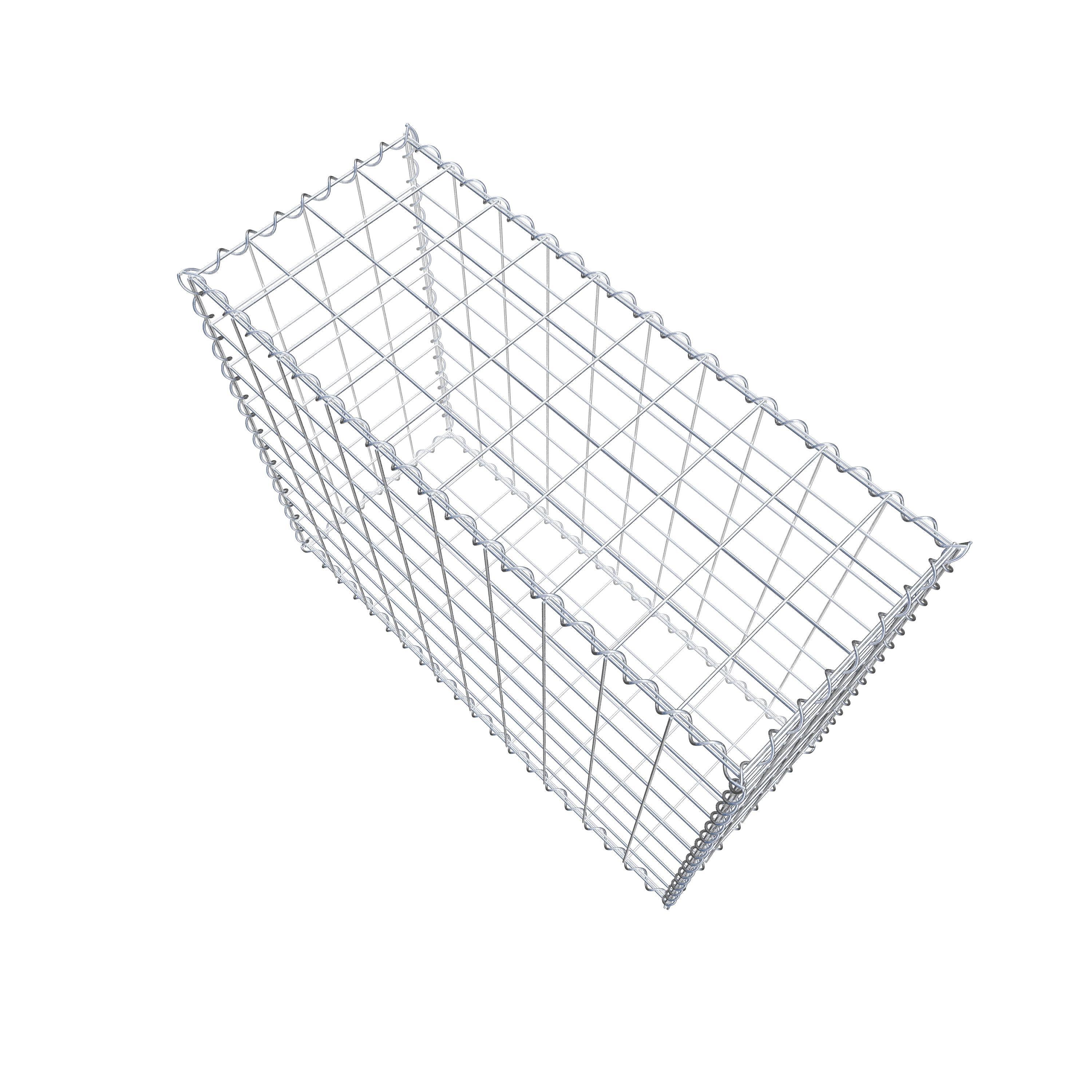 Gabion 100 cm x 80 cm x 40 cm (L x H x D), maskestørrelse 10 cm x 10 cm, spiral