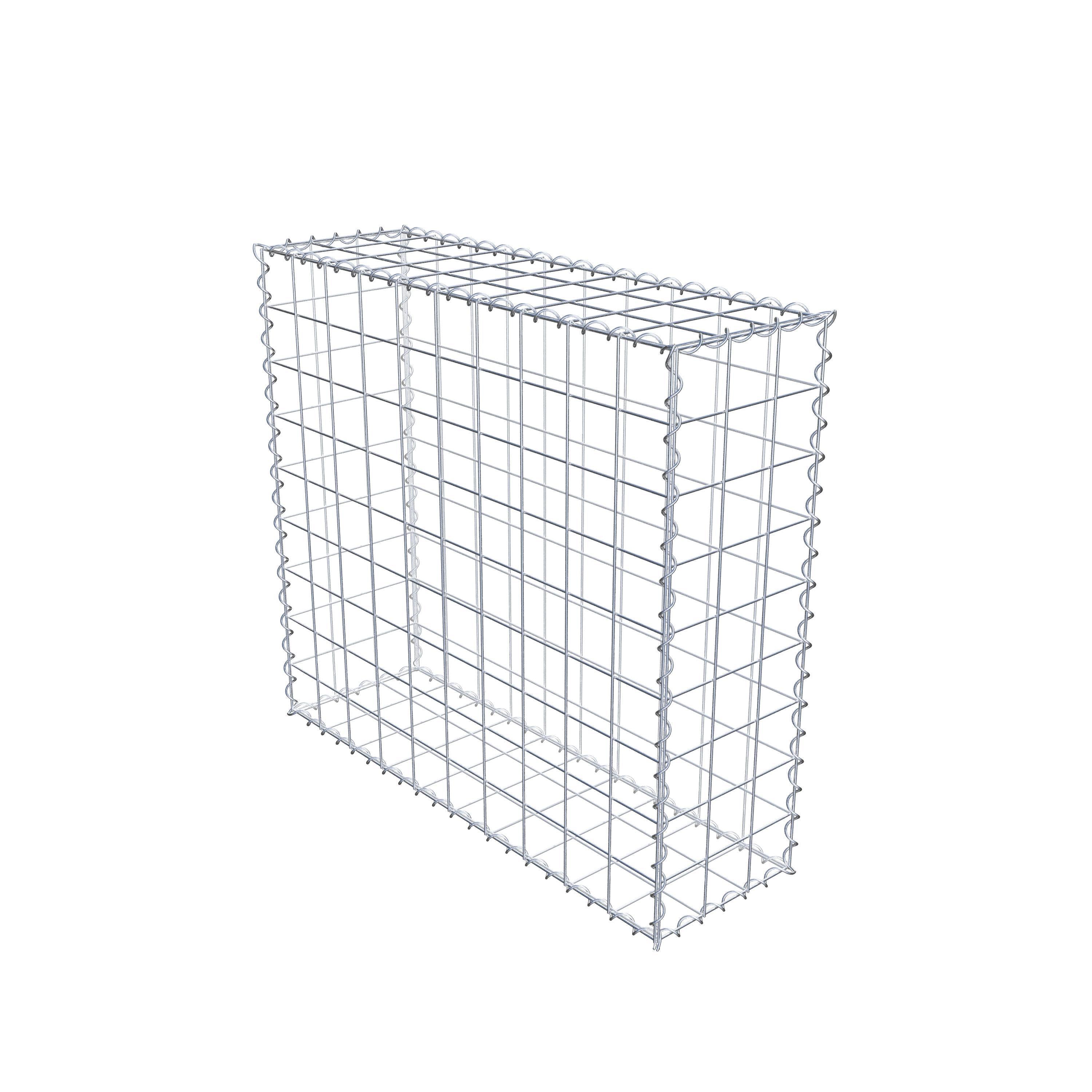 Gabion 100 cm x 90 cm x 30 cm (L x H x D), maskestørrelse 10 cm x 10 cm, spiral