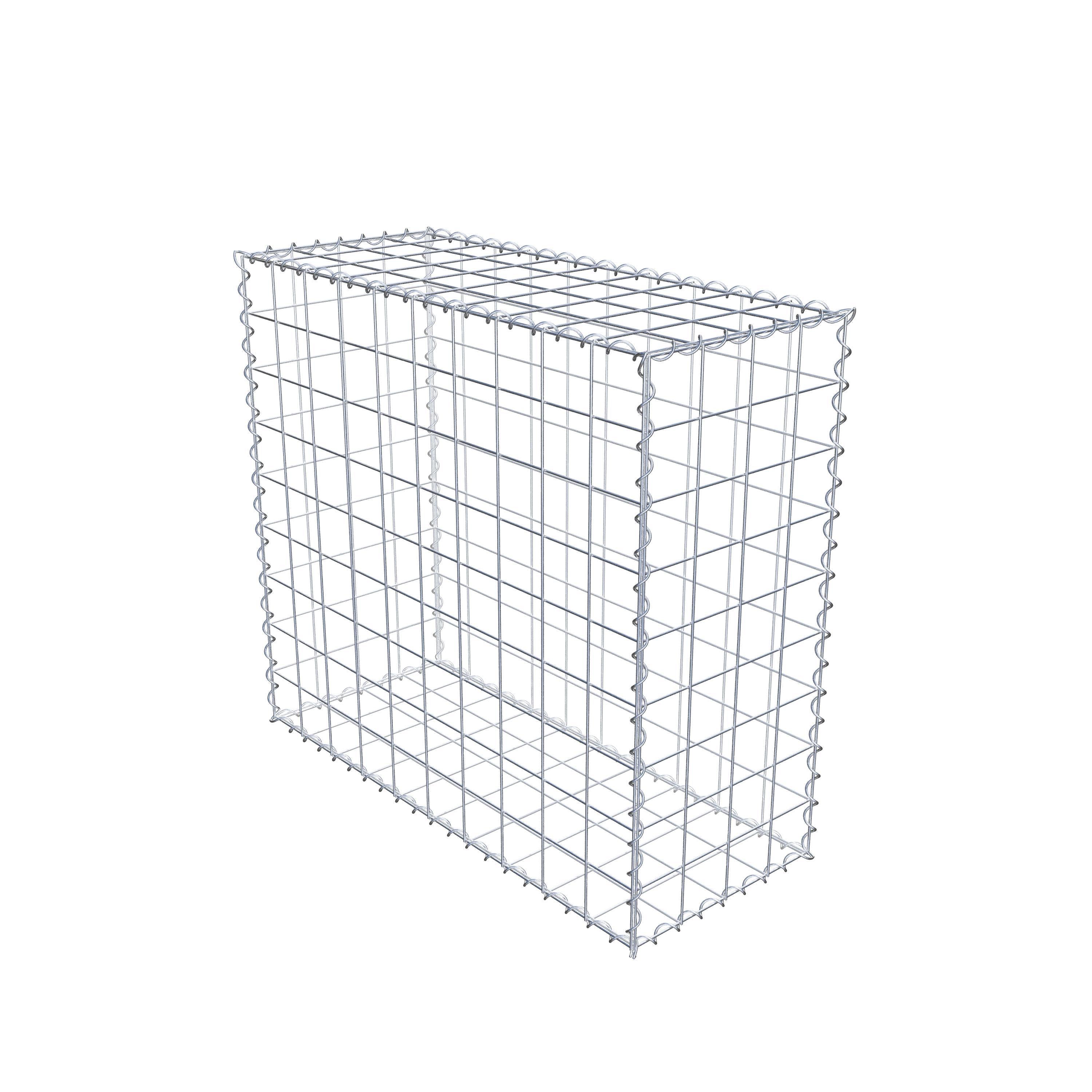 Gabion 100 cm x 90 cm x 40 cm (L x H x D), maskestørrelse 10 cm x 10 cm, spiral