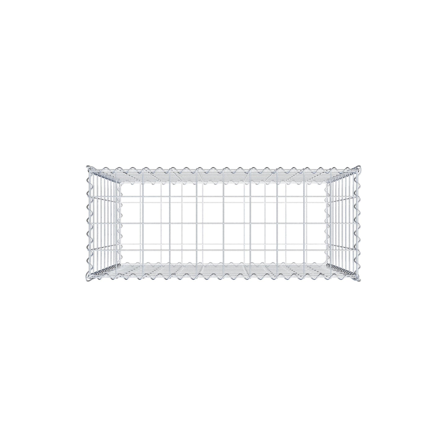 Gabbione 100 cm x 90 cm x 40 cm (L x H x P), maglia 10 cm x 10 cm, spirale