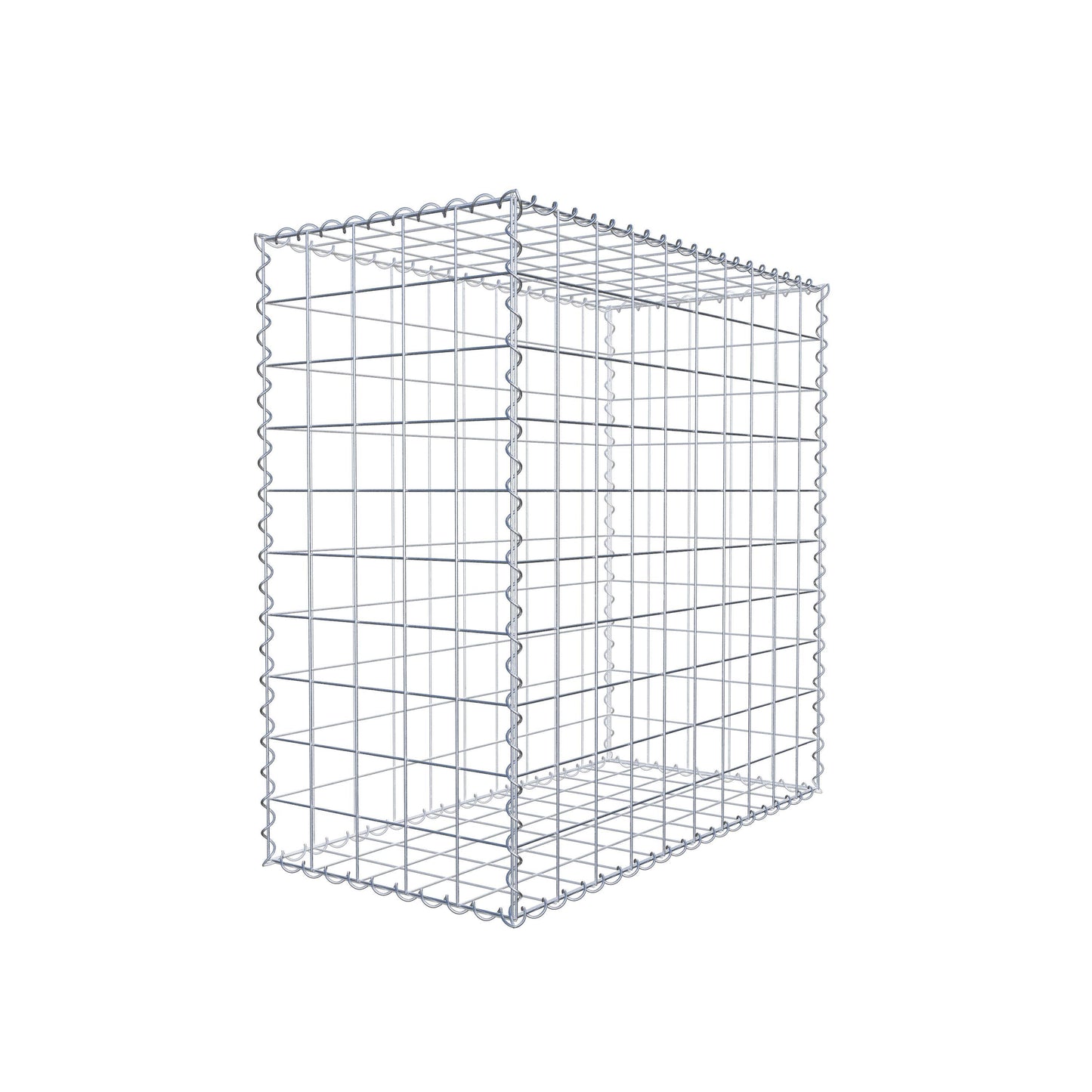Gabione 100 cm x 100 cm x 50 cm (L x H x T), Maschenweite 10 cm x 10 cm, Spirale