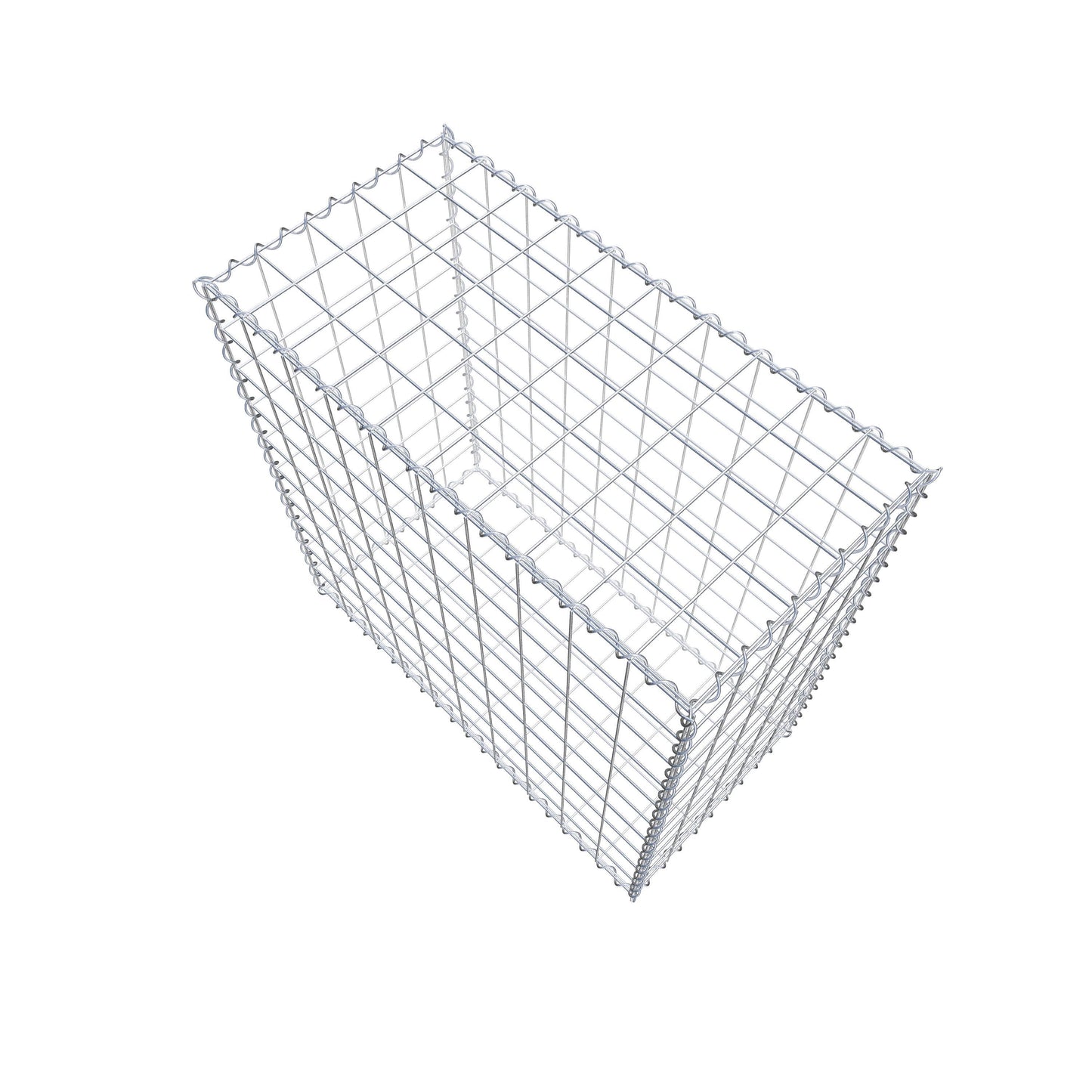 Gabione 100 cm x 100 cm x 50 cm (L x H x T), Maschenweite 10 cm x 10 cm, Spirale