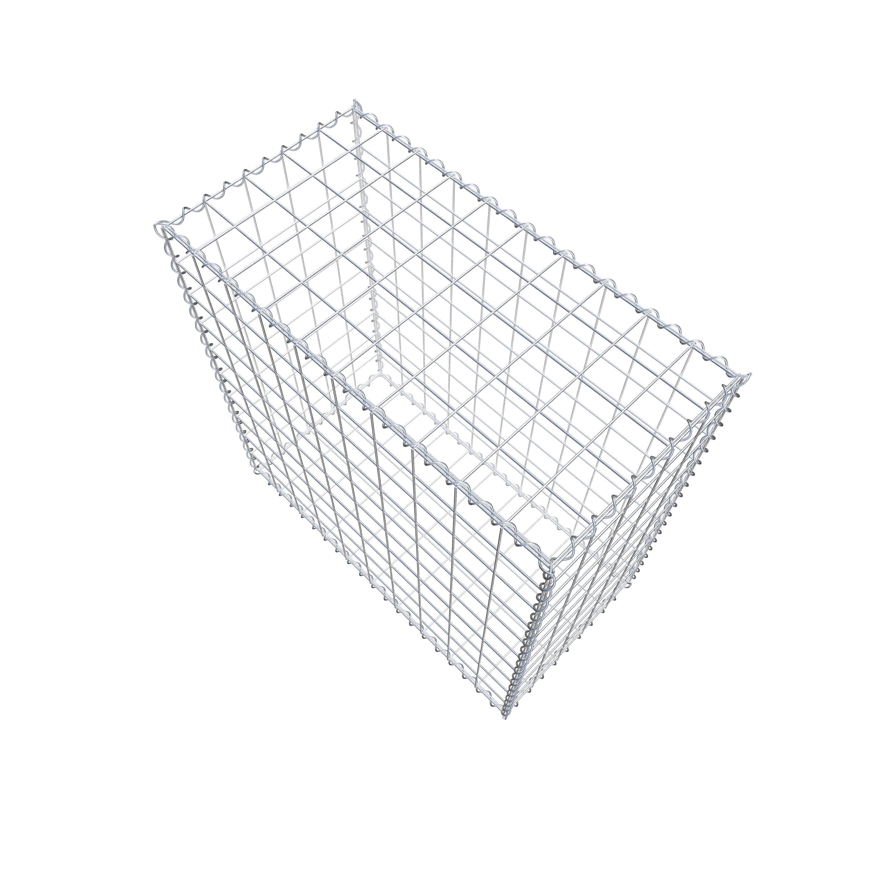 Gabion 100 cm x 100 cm x 50 cm (L x H x D), maskestørrelse 10 cm x 10 cm, spiral