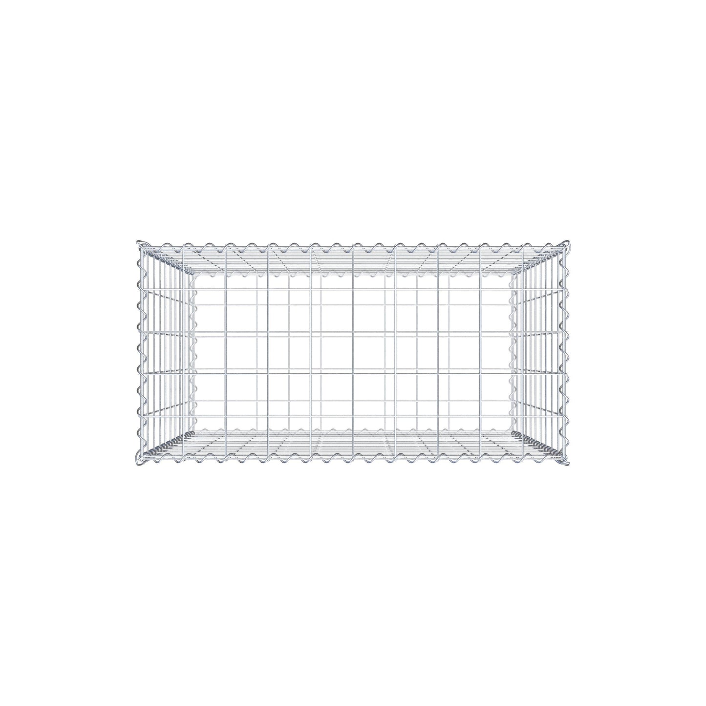 Gabione 100 cm x 100 cm x 50 cm (L x H x T), Maschenweite 10 cm x 10 cm, Spirale