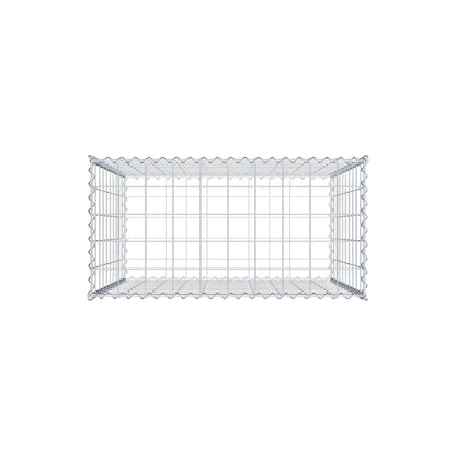 Gabione 100 cm x 100 cm x 50 cm (L x H x T), Maschenweite 10 cm x 10 cm, Spirale